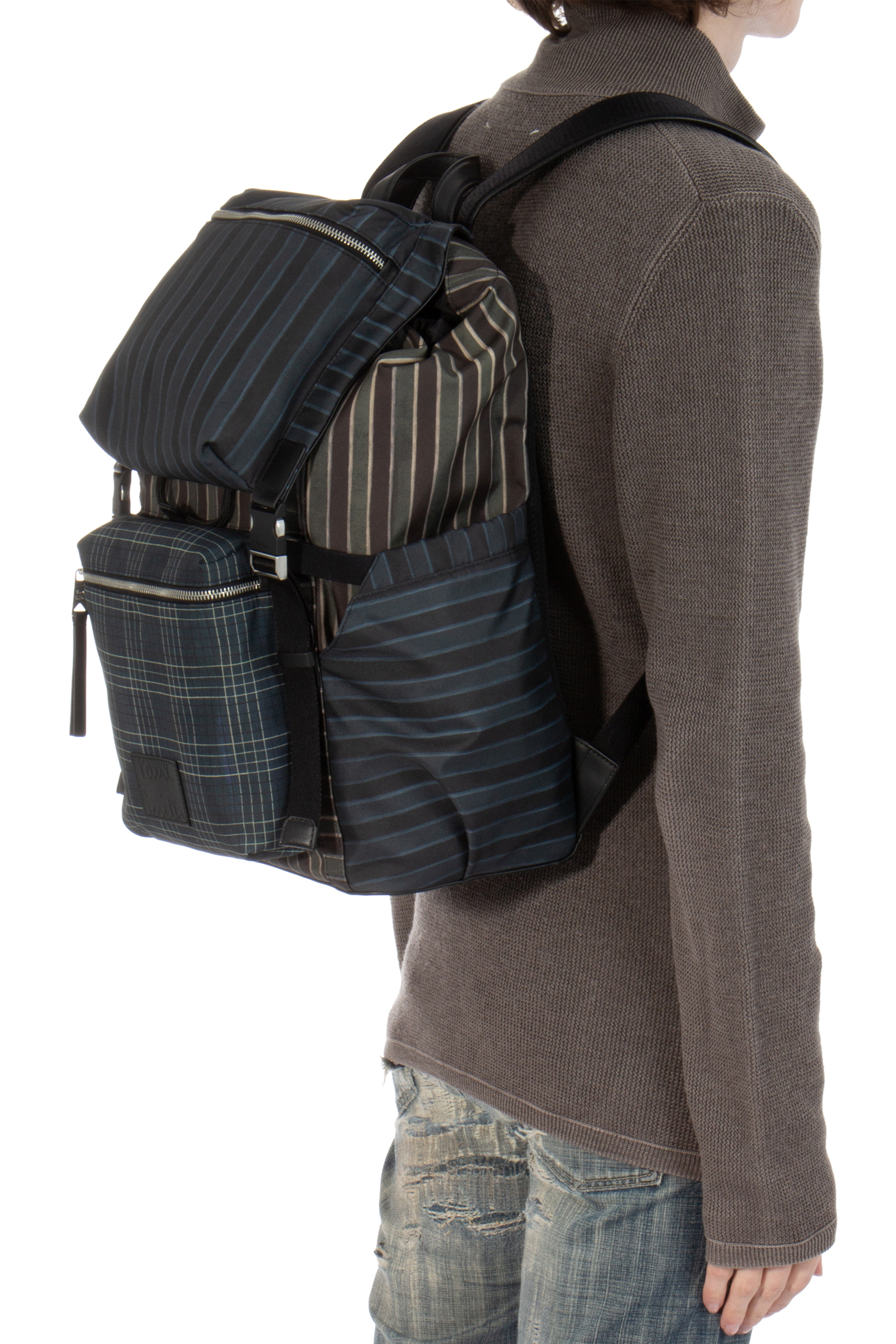 PAUL SMITH Recycled Fabric Patterned Backpack