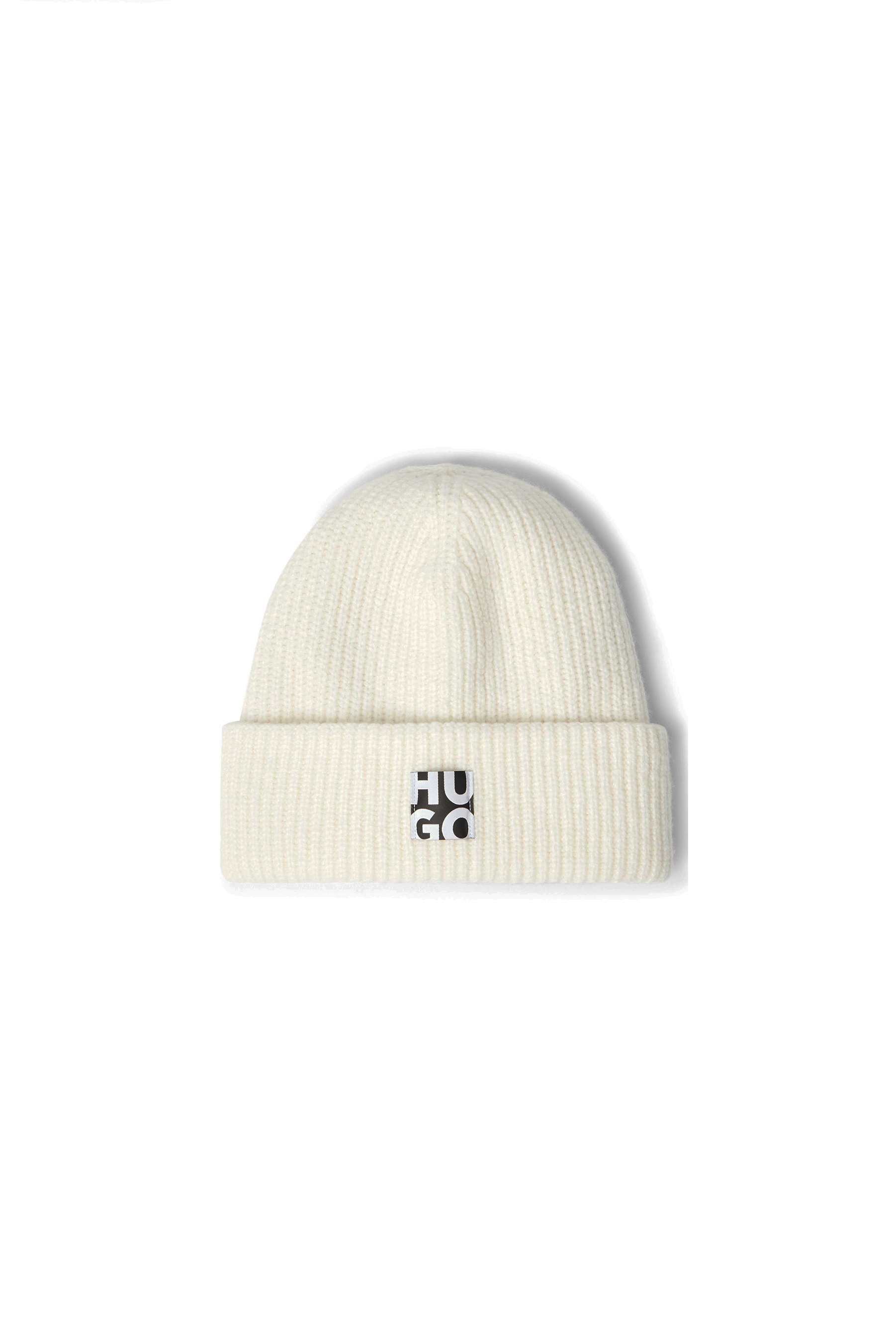 HUGO Ribbed Wool Blend Beanie