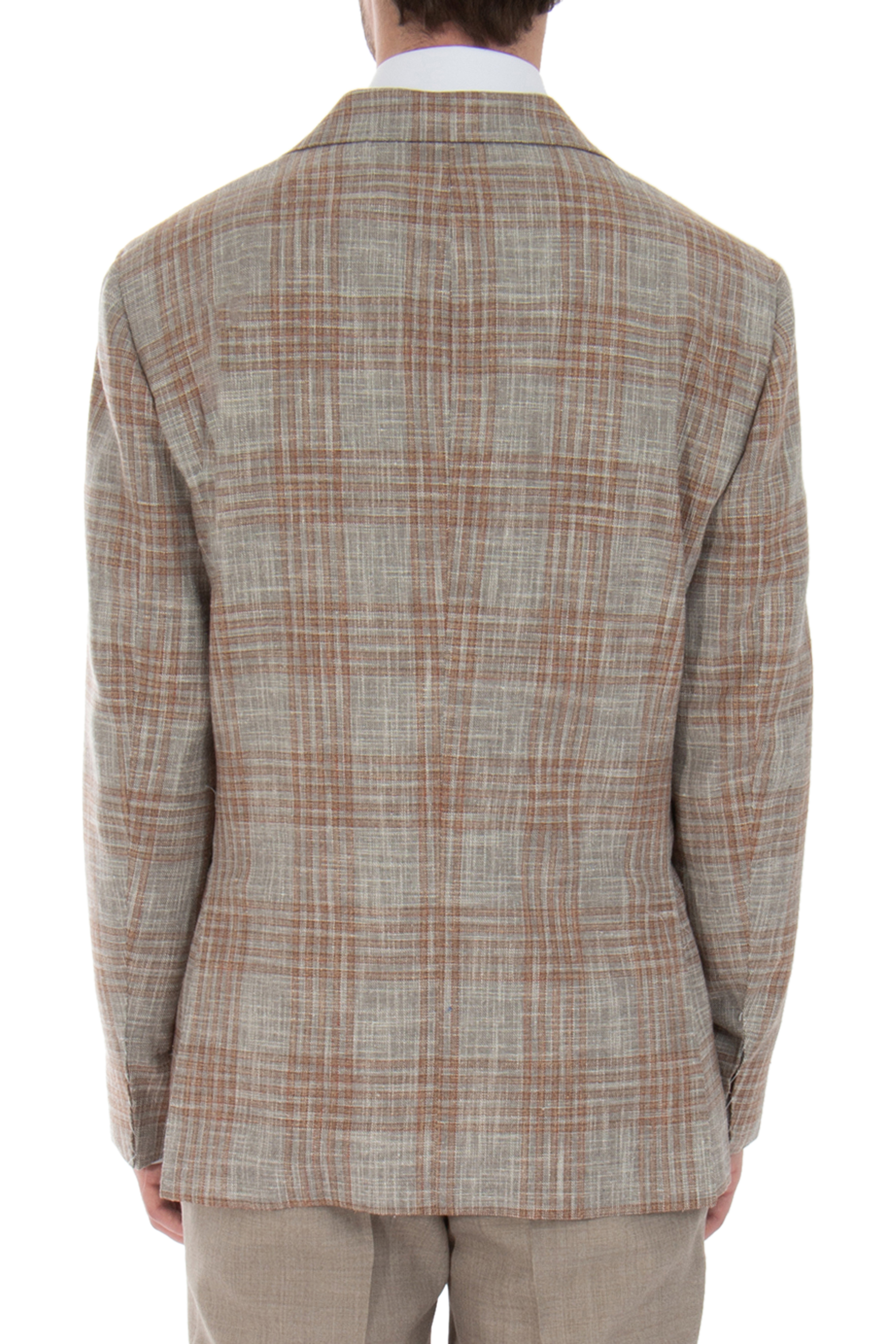 KITON Checked Virgin Wool Blend Jacket