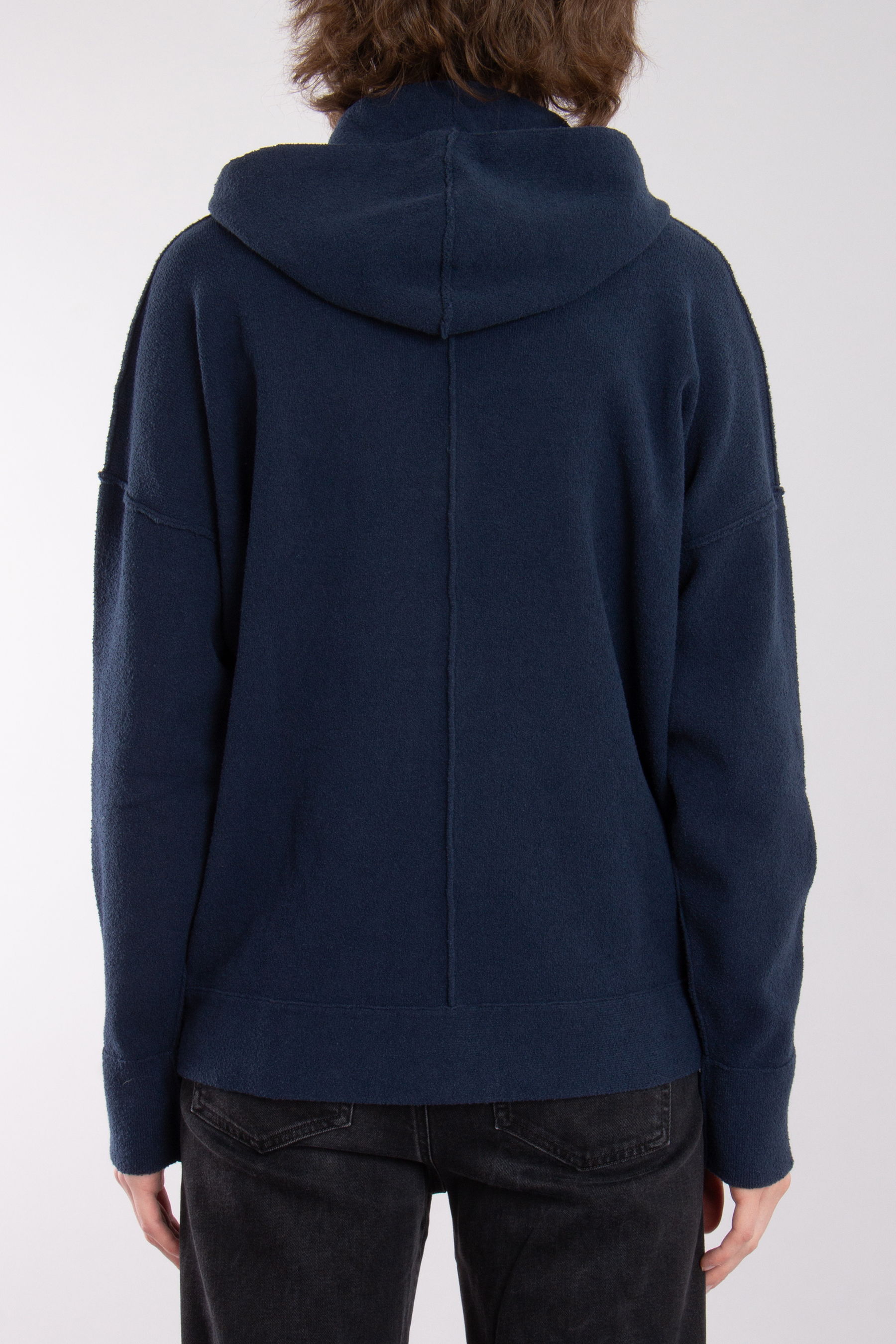 ROBERTO COLLINA Cotton Blend Blouclé Knit Zip Hoodie