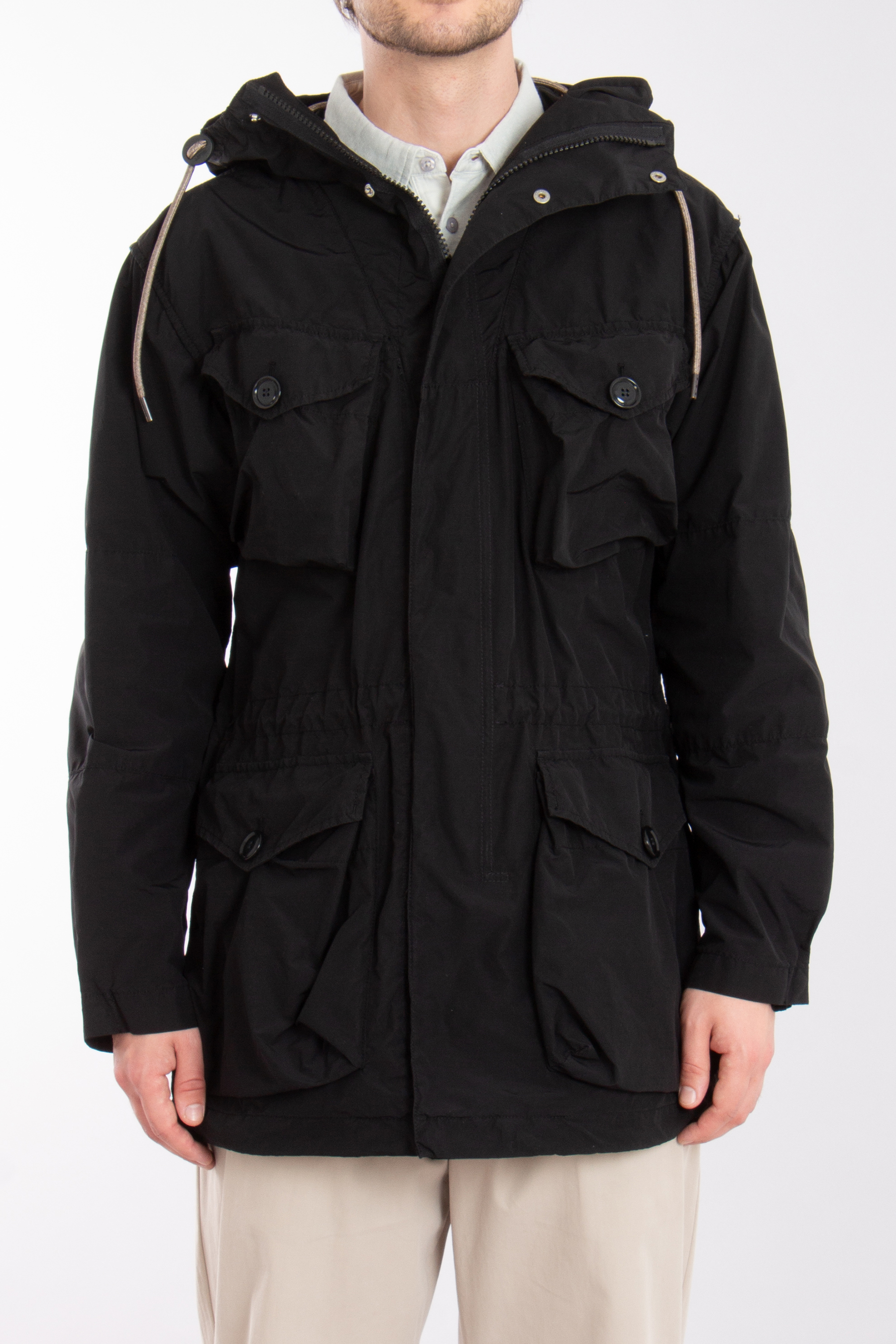 ASPESI Hooded Technical Fabric Parka