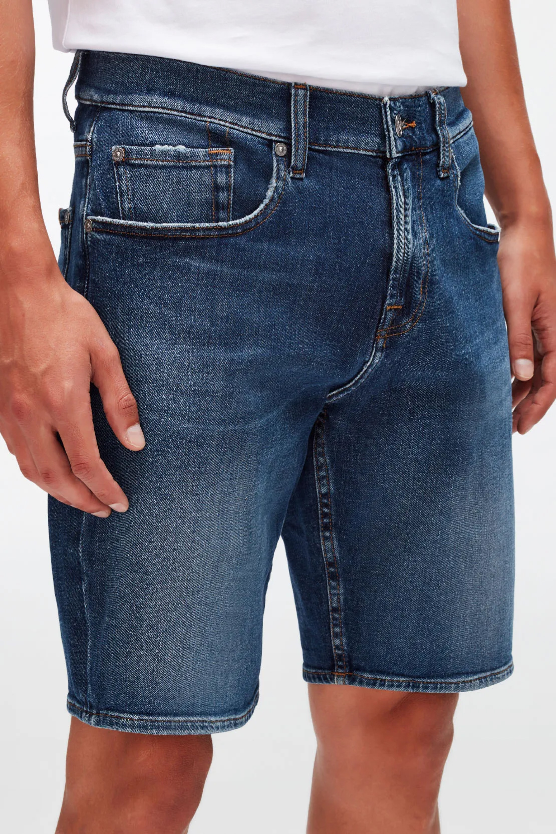 7 FOR ALL MANKIND Regular Cotton Stretch Denim Shorts