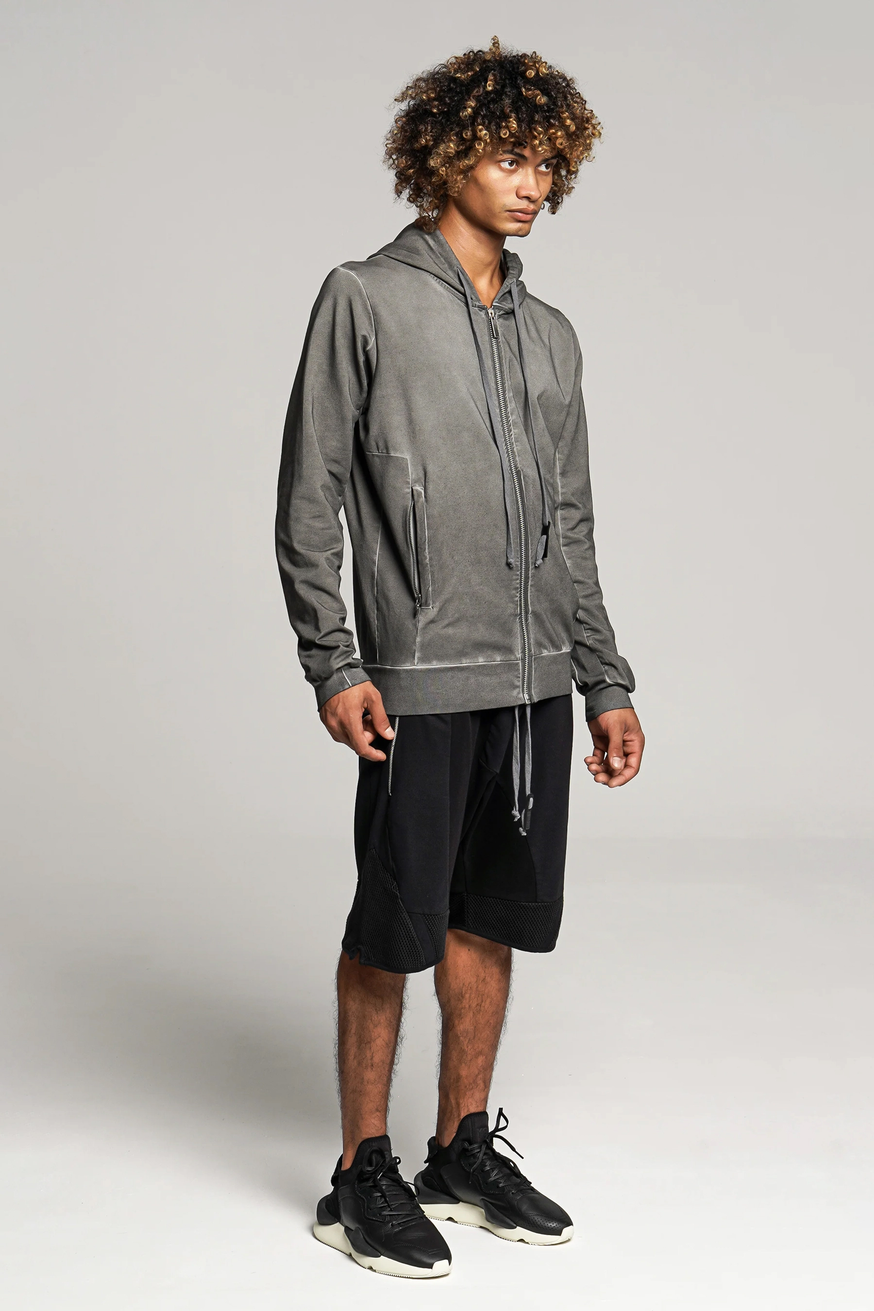 RE:VOLVER ATELIER Cotton Stretch Jersey Zip Hoodie