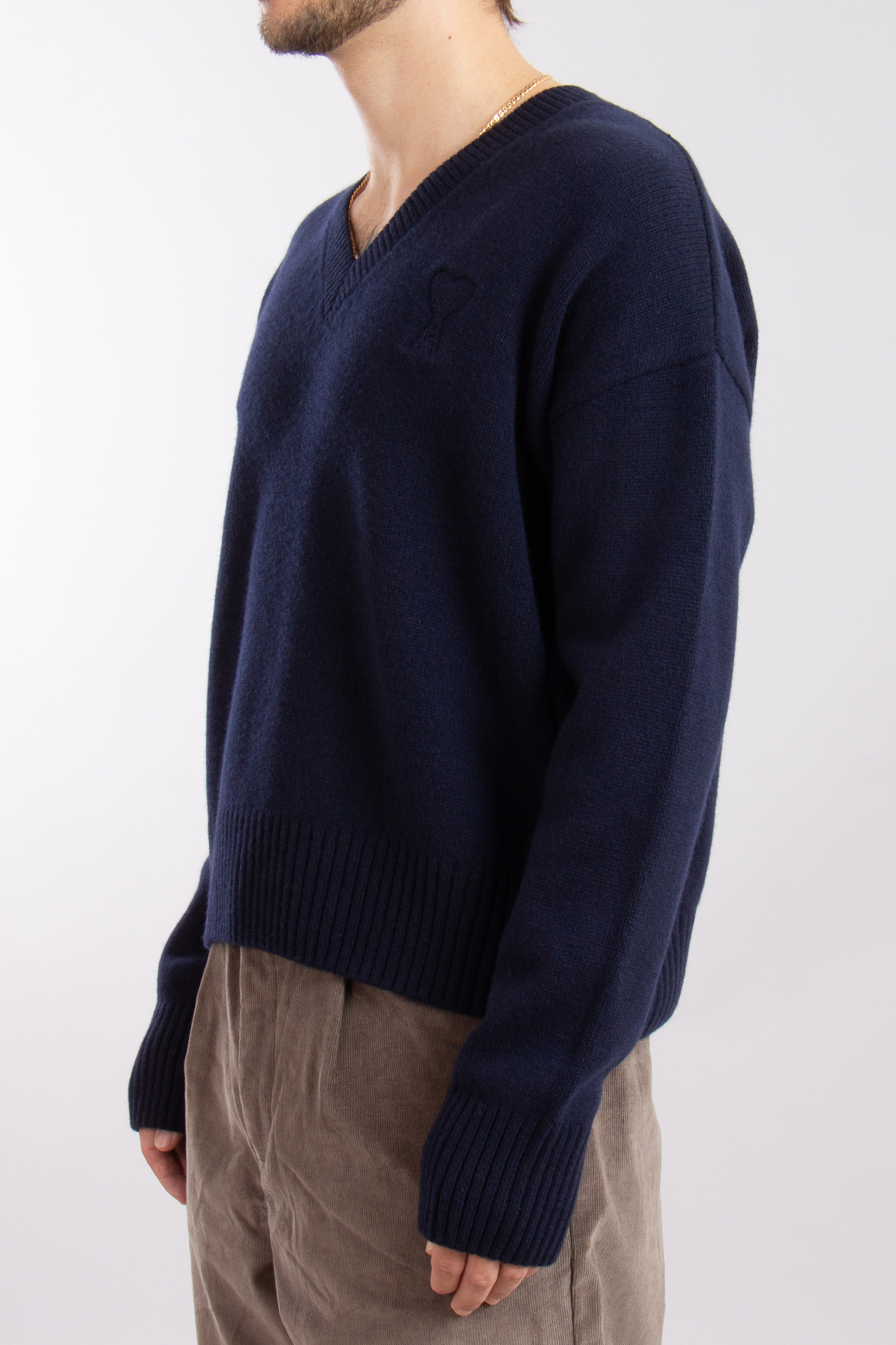 AMI PARIS Wool-Cashmere Blend Sweater