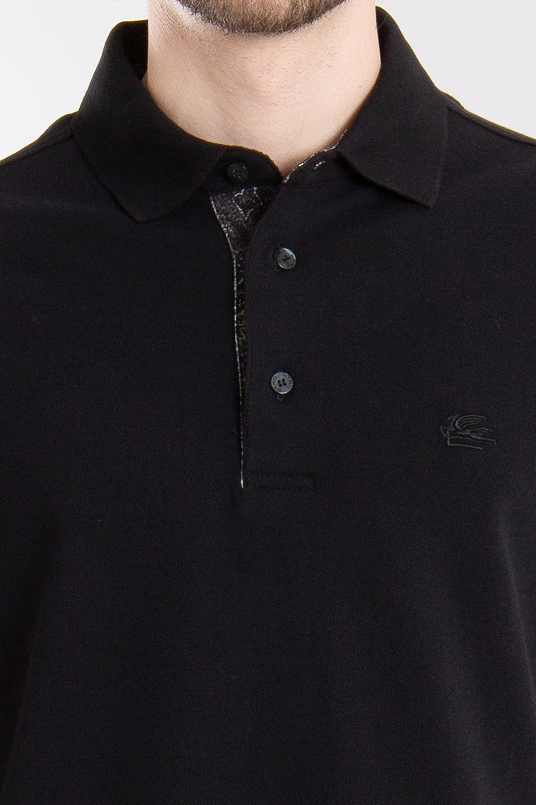 ETRO Embroidered Cotton Piqué Polo Shirt