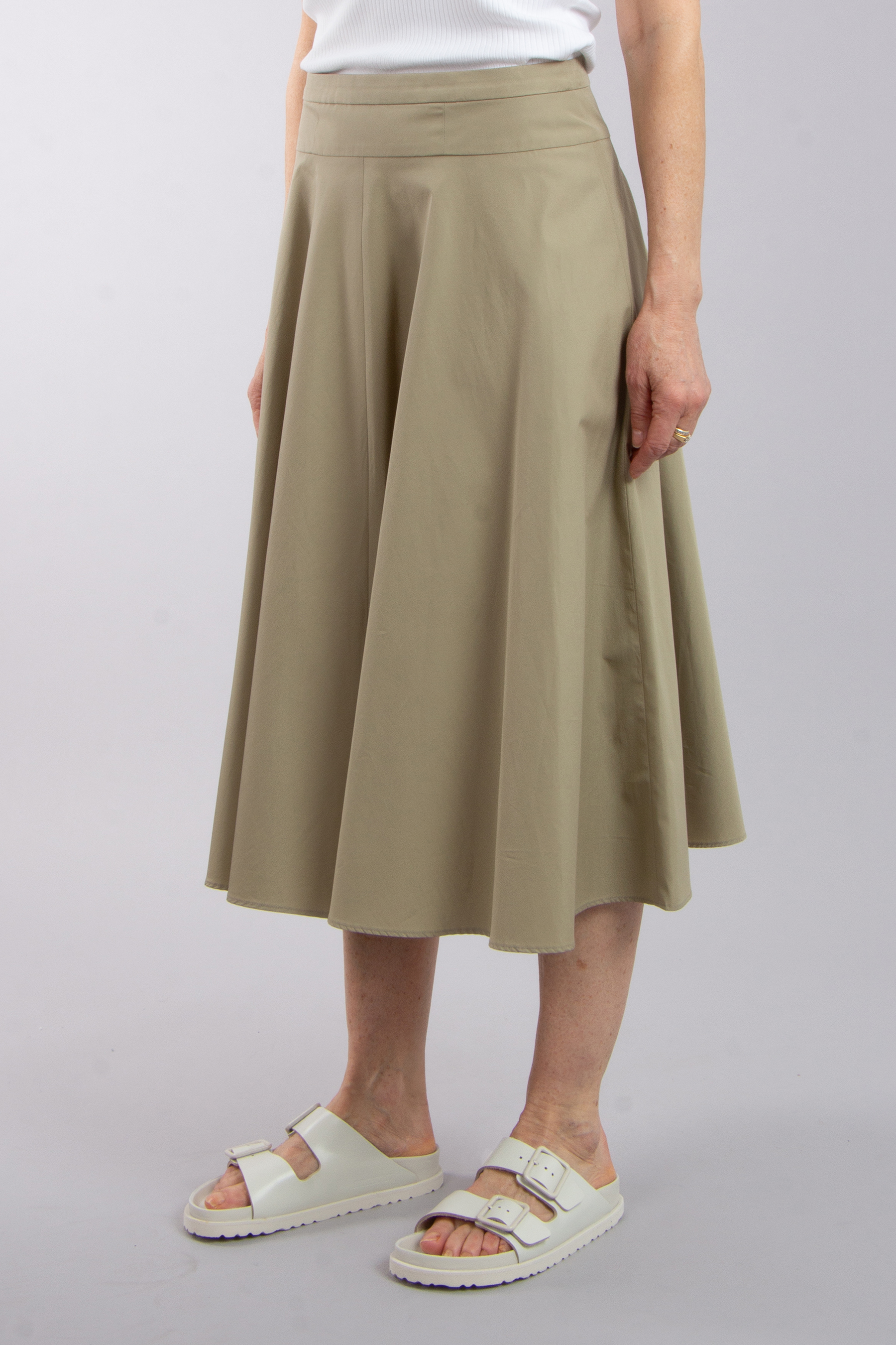 ASPESI Cotton Poplin Midi Skirt