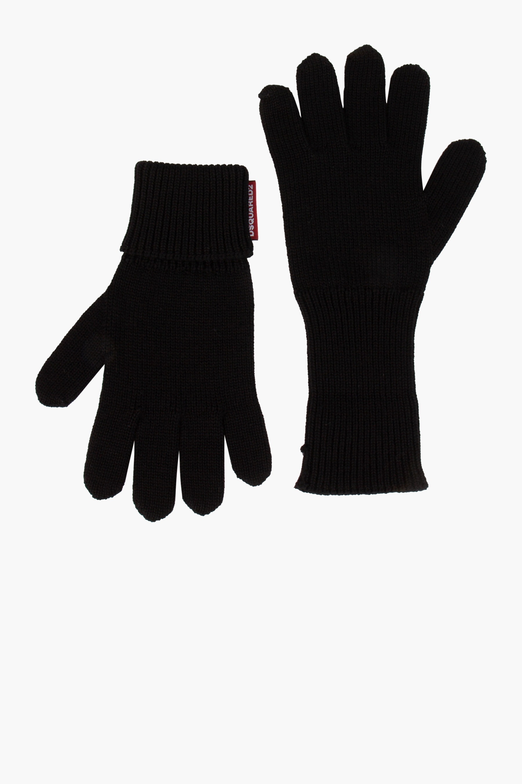 DSQUARED2 Wool Beanie & Gloves Warmy Knit Set