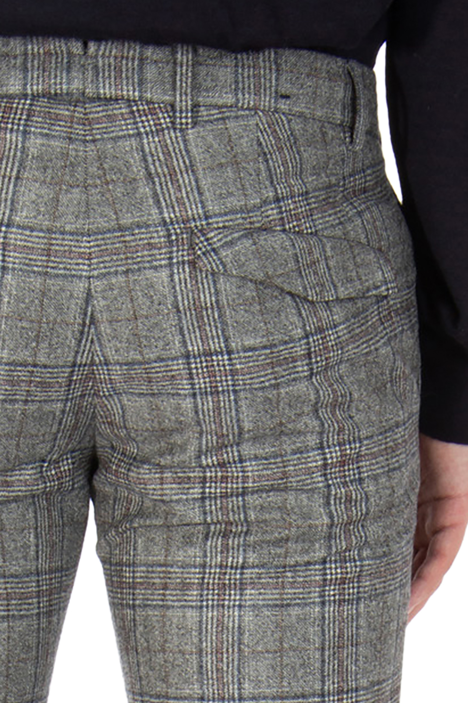 HILTL Checked Virgin Wool Flannel Pants Terzo