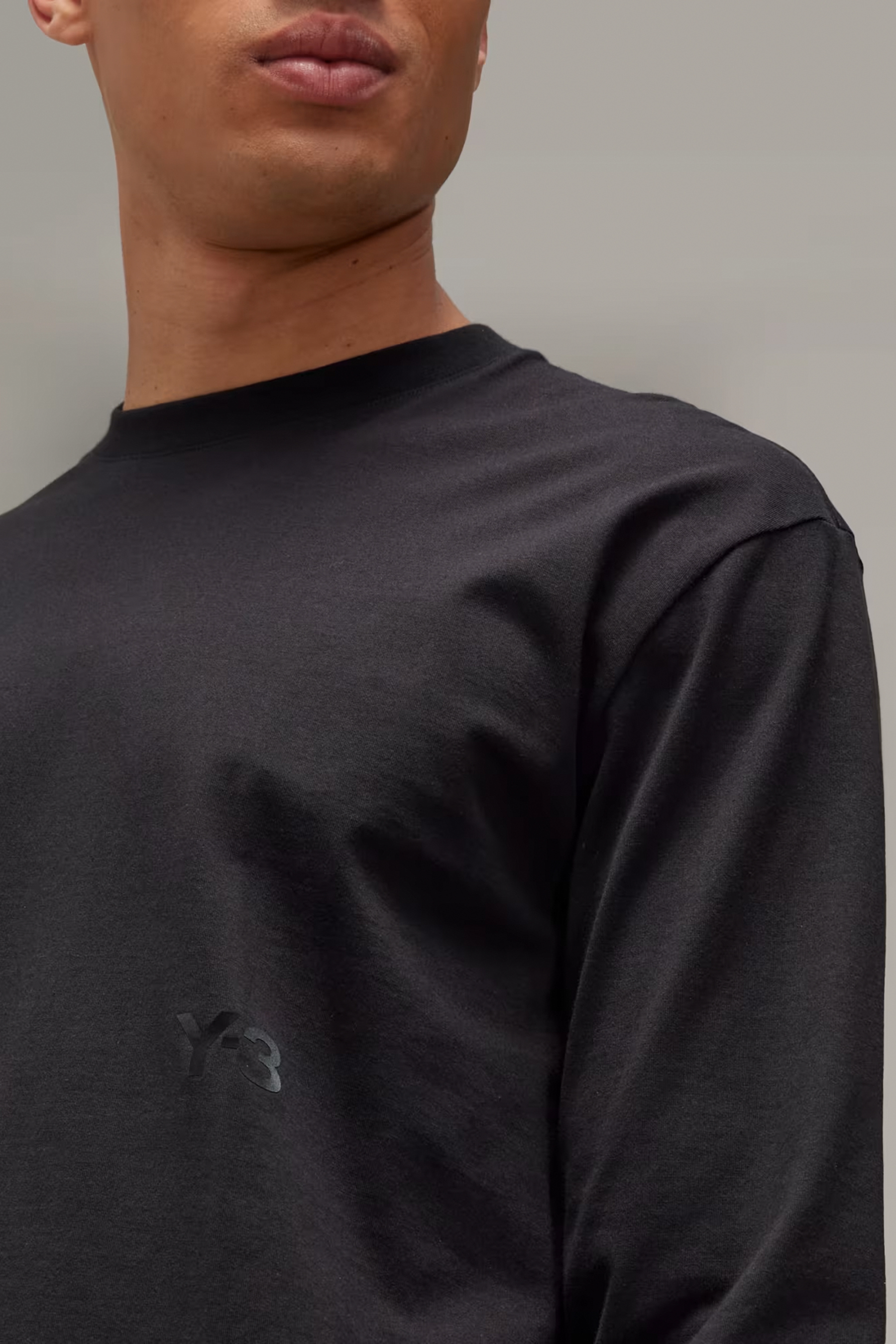 Y-3 Regular Cotton Jersey Long Sleeve T-Shirt