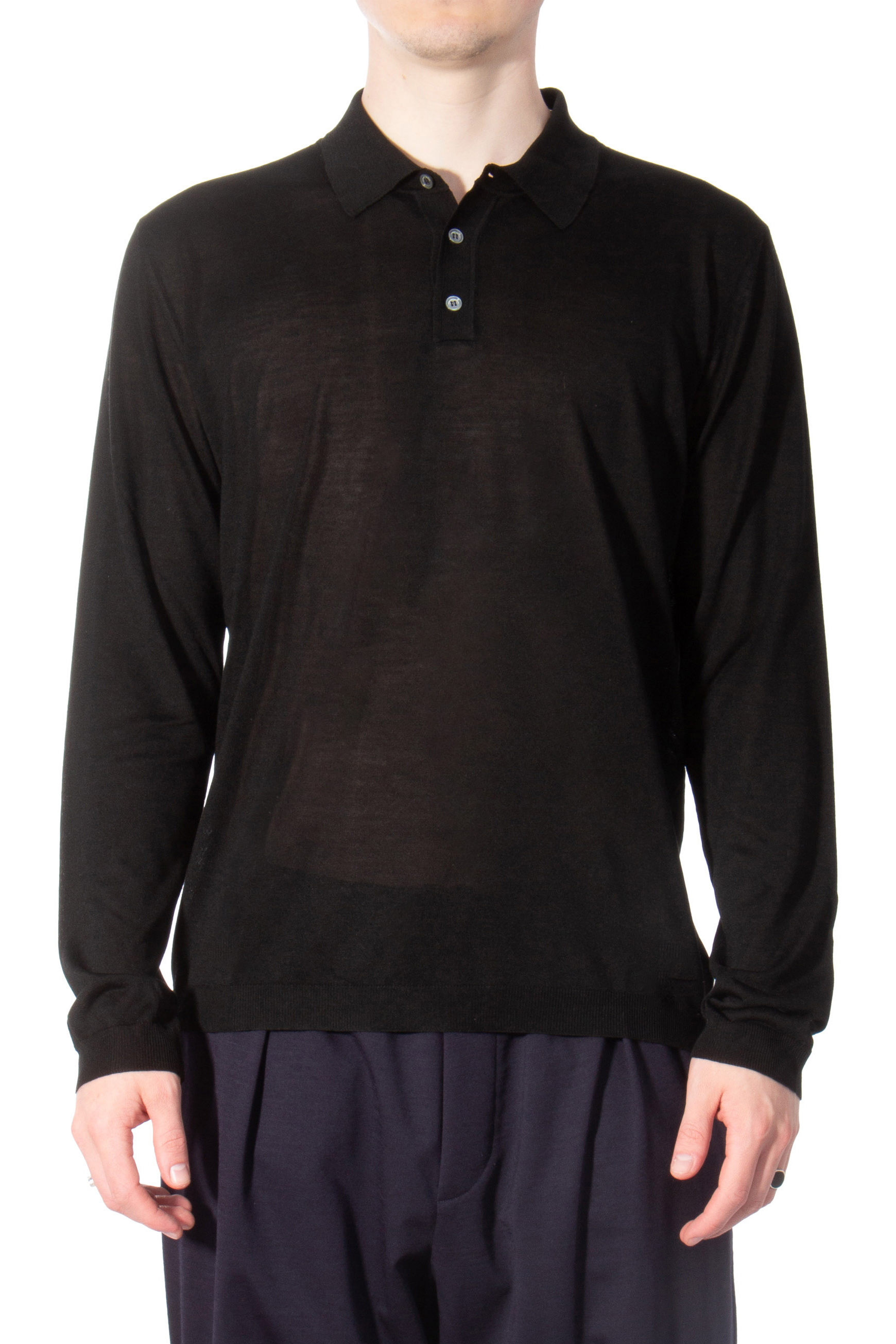 ROBERTO COLLINA Silk Polo Shirt