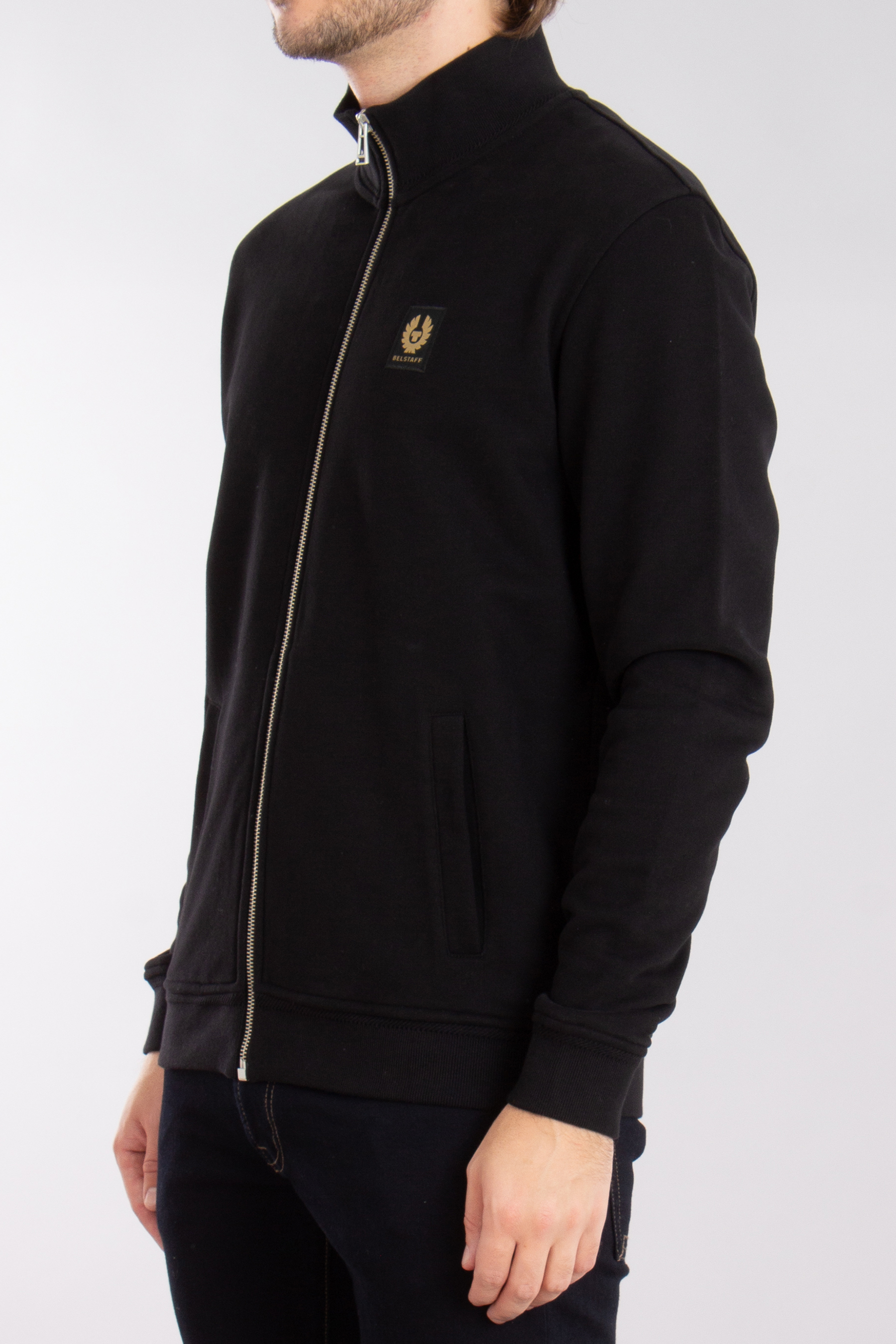 BELSTAFF Loopback Cotton Fleece Full Zip Sweatshirt