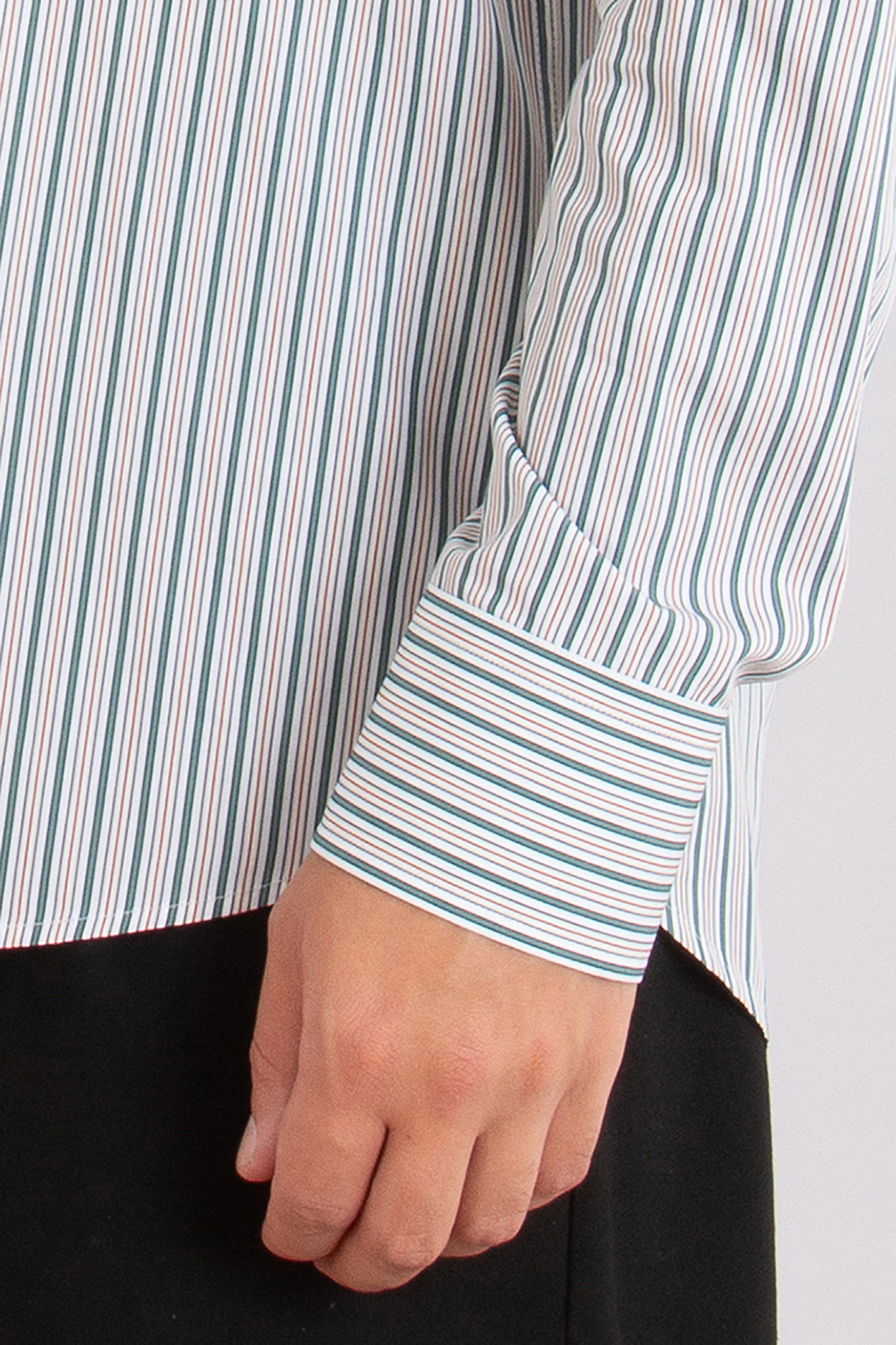 ETRO Regular Fit Emroidered Striped Cotton Shirt