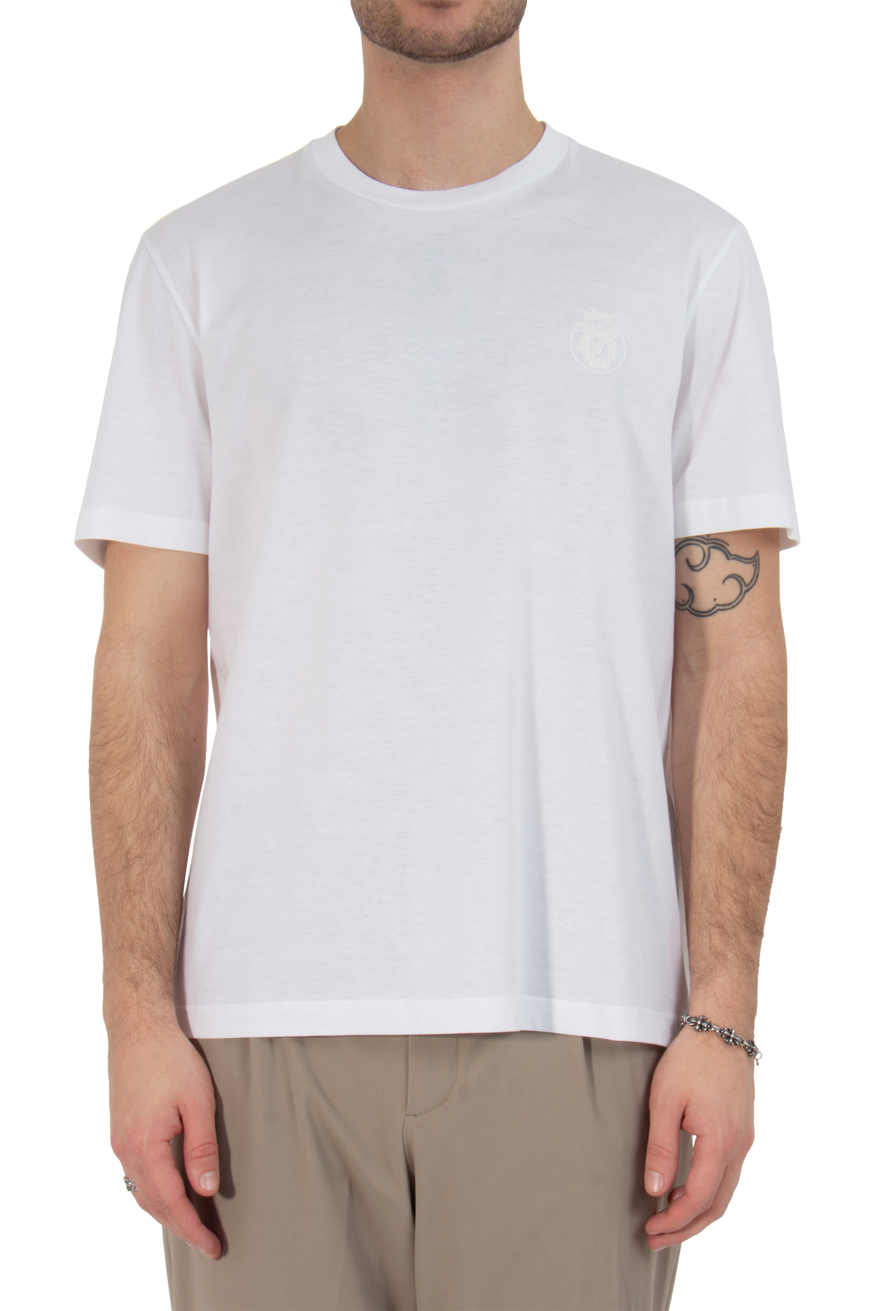 BRIONI Embroidered Cotton T-Shirt