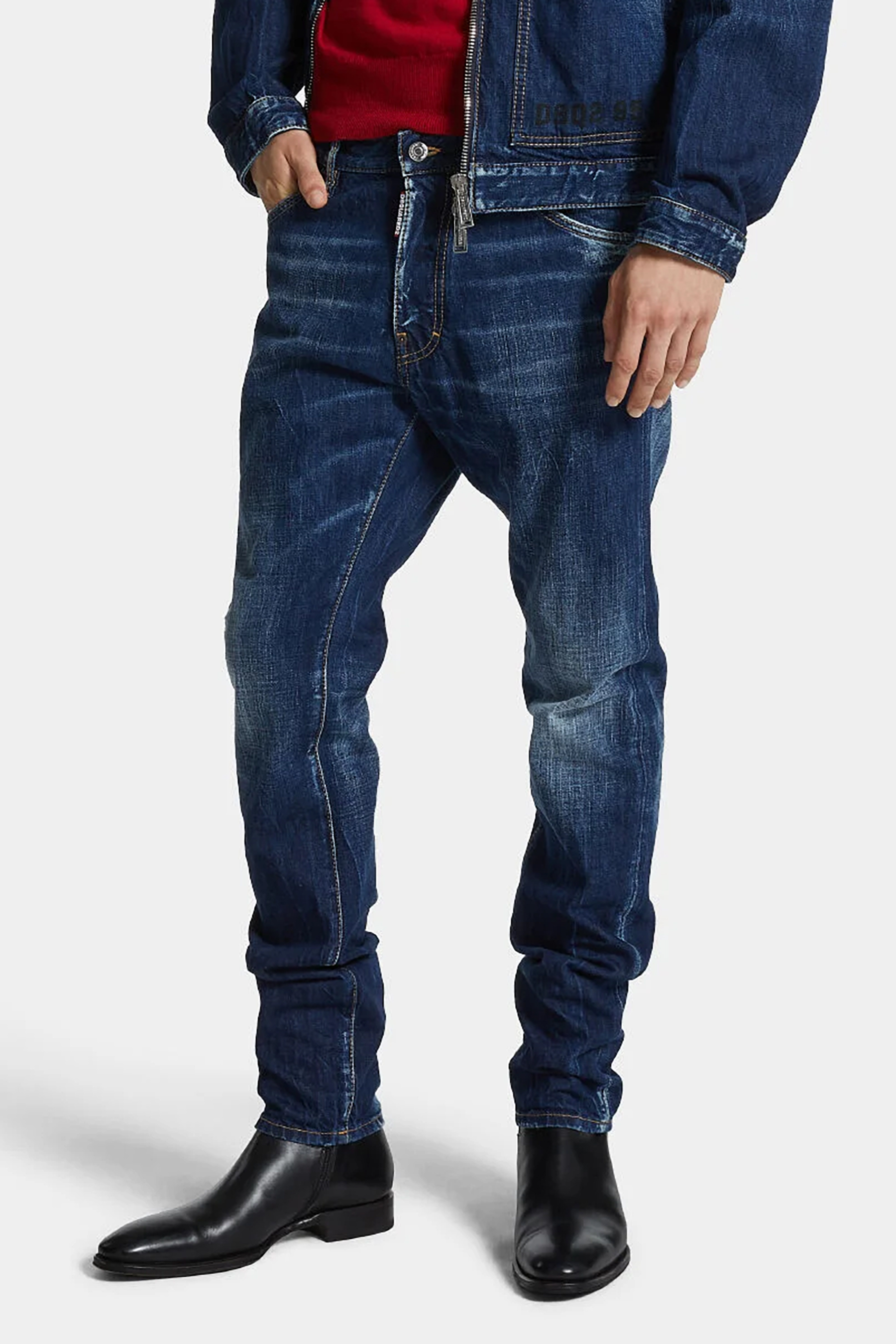 DSQUARED2 Dark Semplice Cotton Denim Cool Guy Jeans