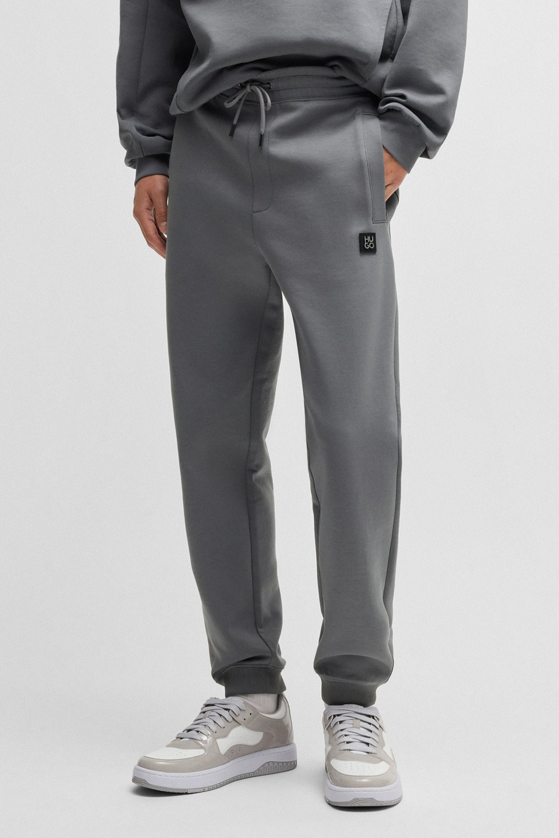 HUGO Relaxed Fit Interlock-Cotton Blend Stretch Sweatpants Dimacs