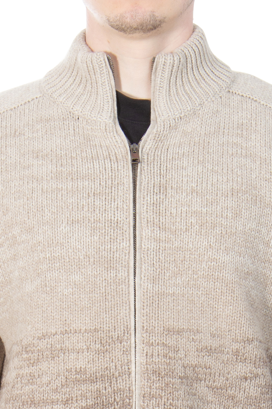 AIDA BARNI Wool & Cashmere Blend Zip Cardigan