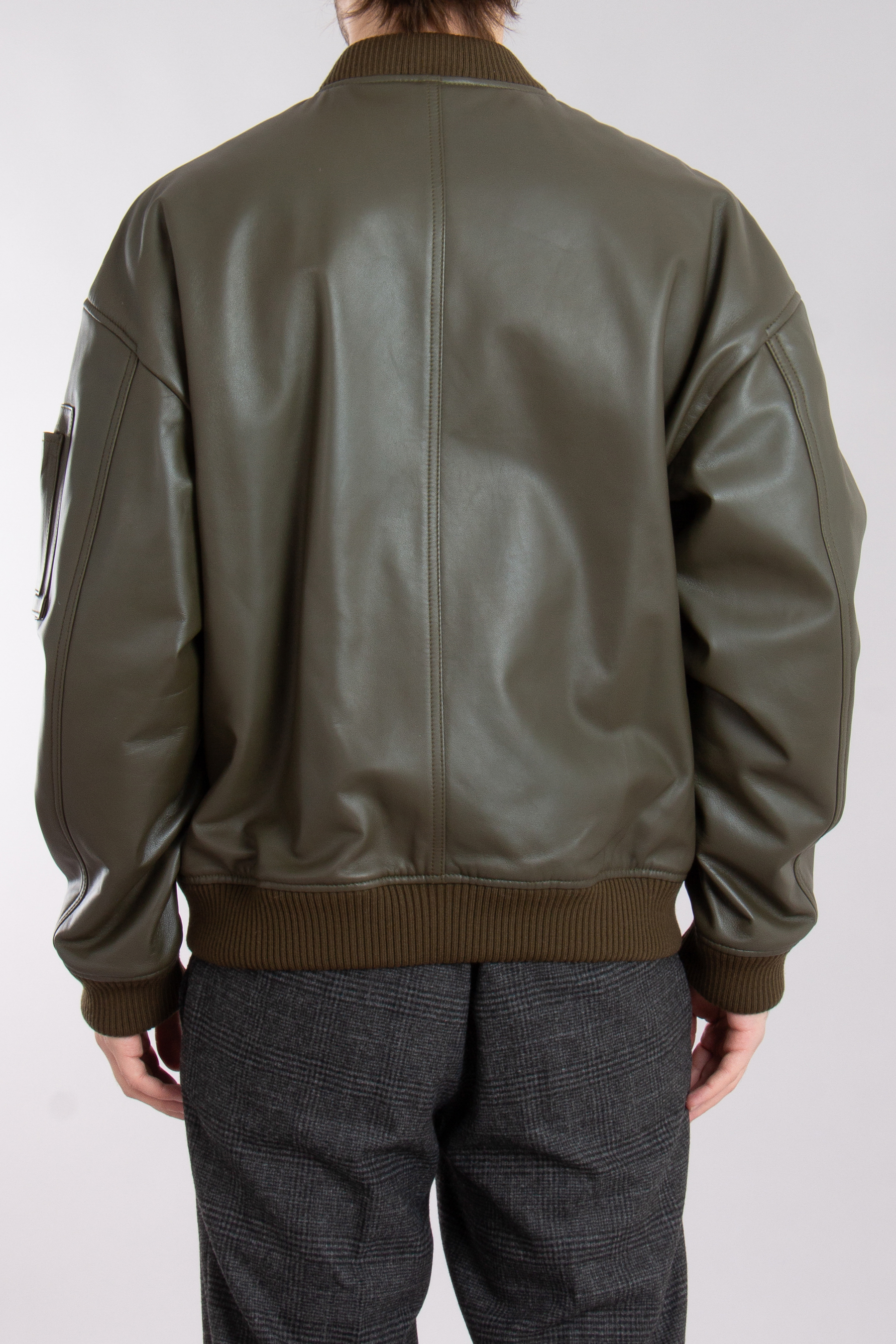 DSQUARED2 Lamb Leather Cyprus Bomber Jacket