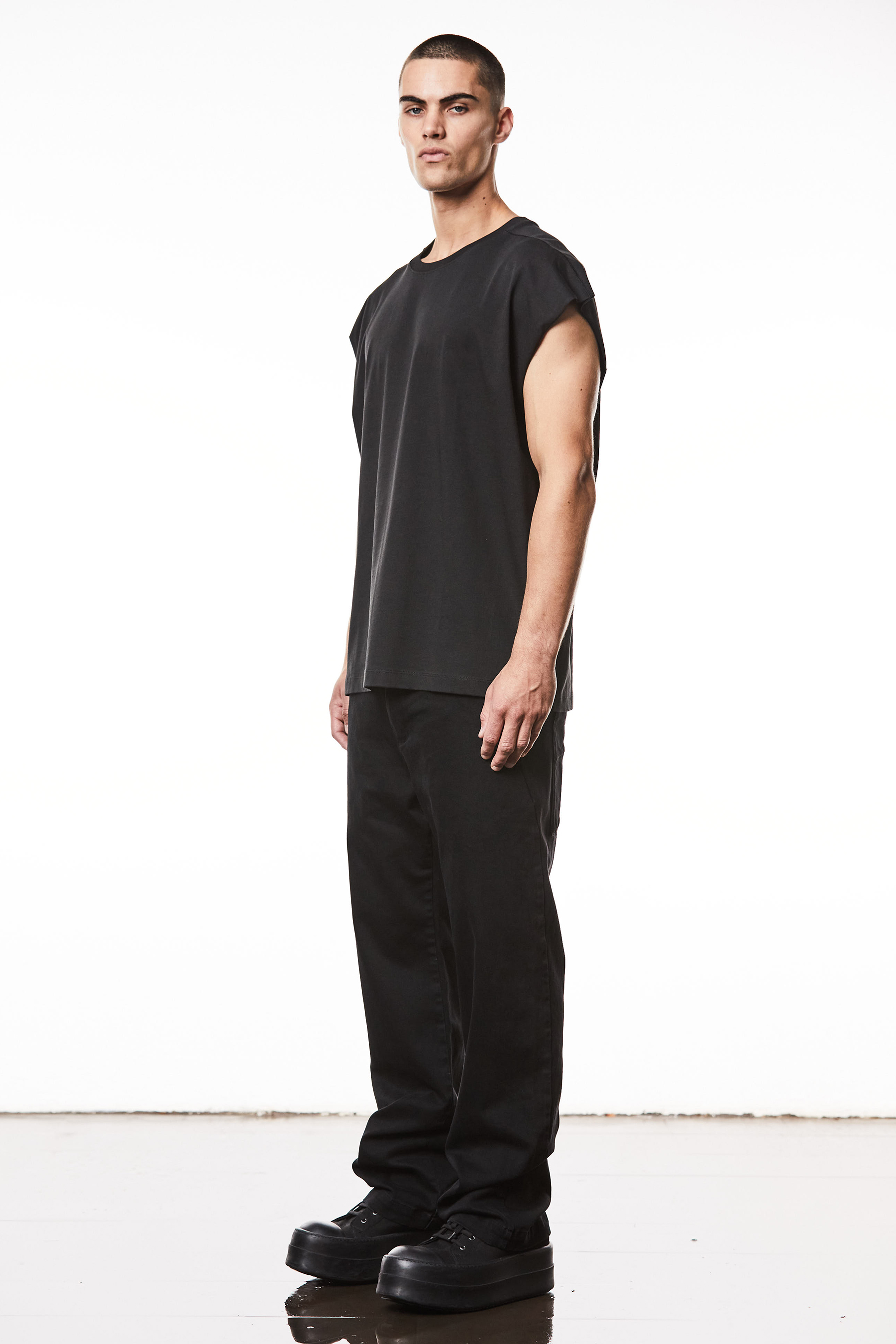 THOM KROM Oversized Cotton Jersey Tank Top