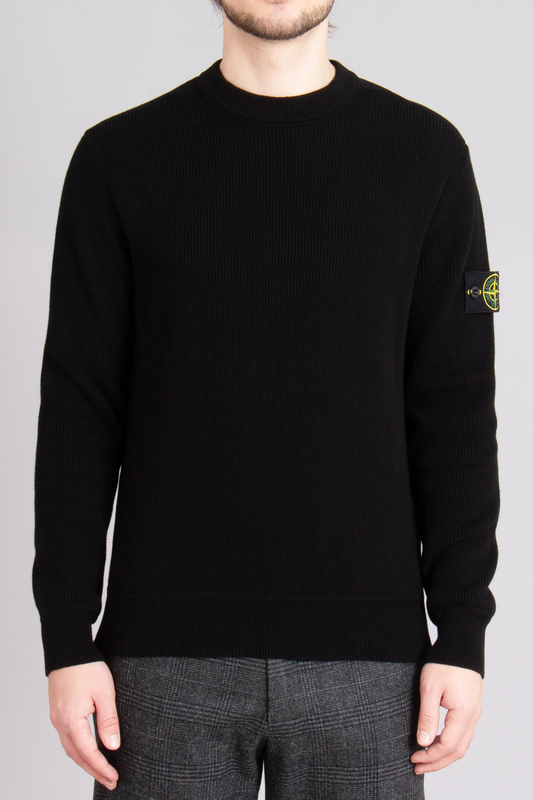 STONE ISLAND Ribbed Soft Organic Cotton Sweater