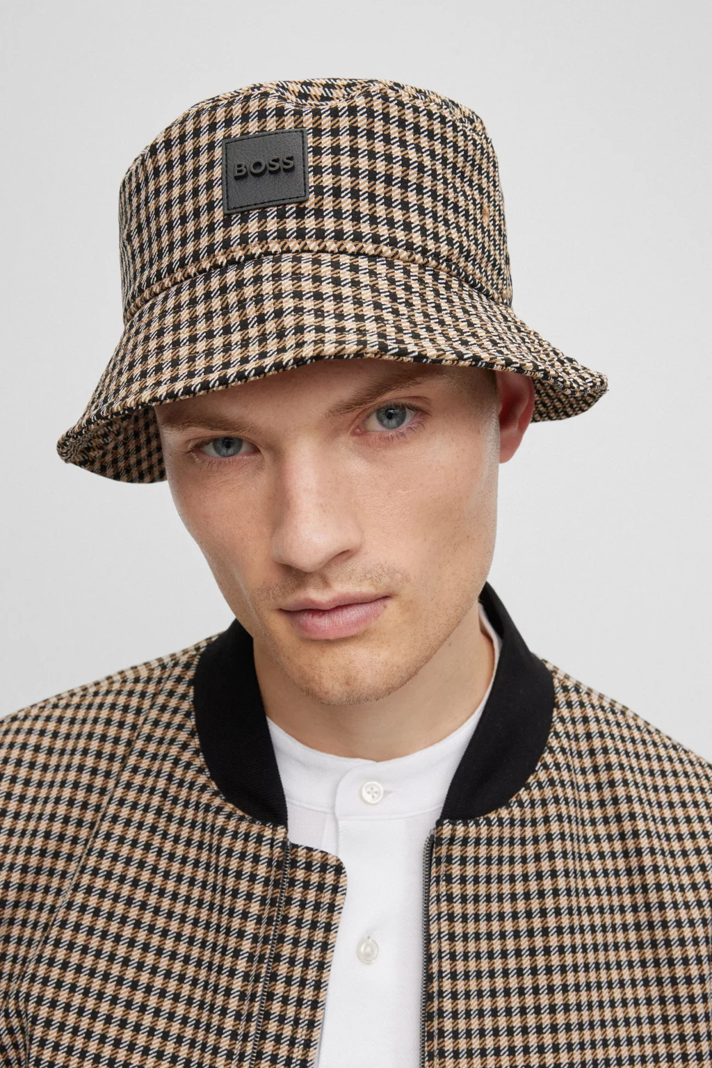 BOSS Patterned Recycled Twill Bucket Hat Saul