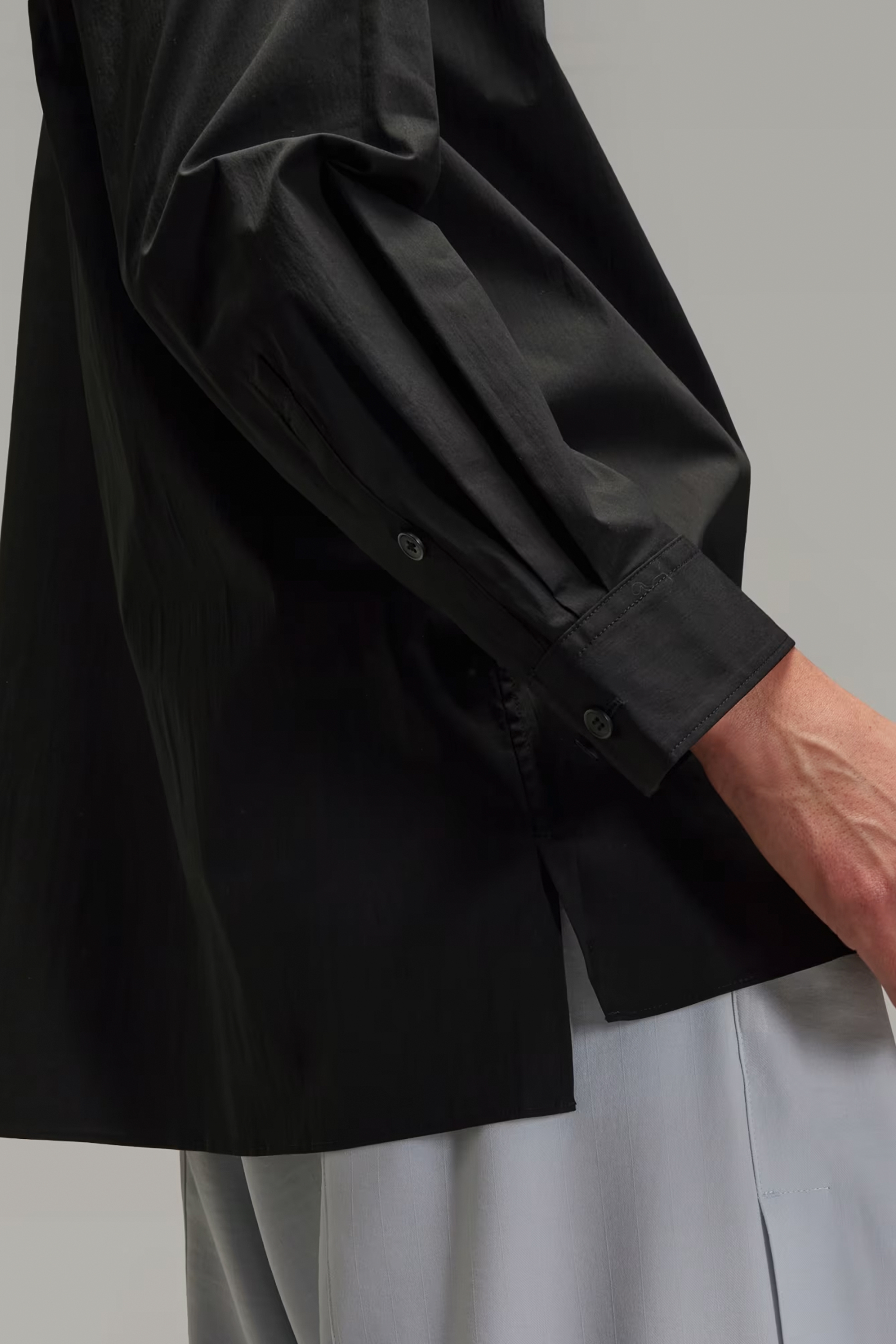 Y-3 Pleated Cotton-Nylon Stretch Shirt