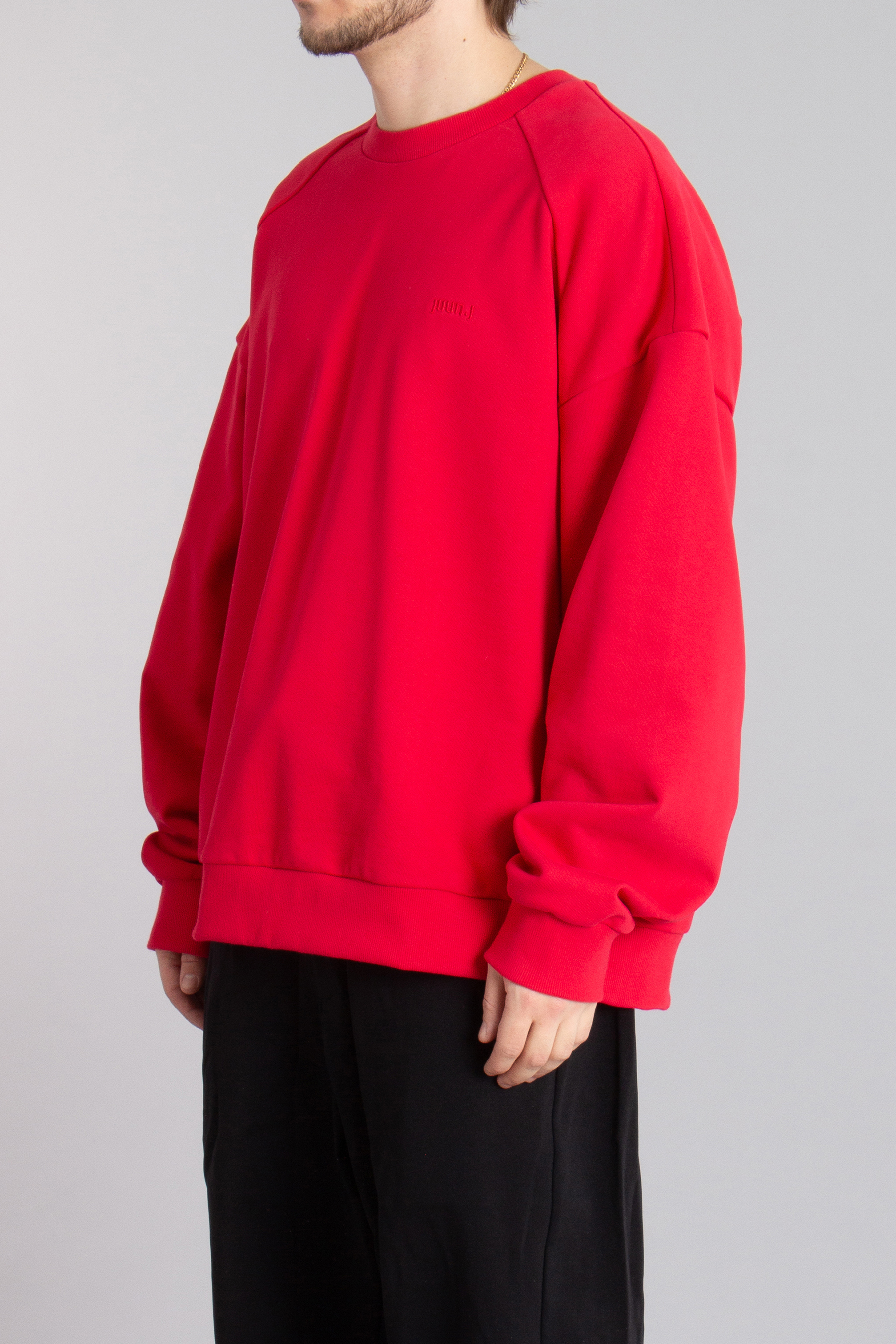 JUUN.J Language Bust Shot Cotton Fleece Sweatshirt