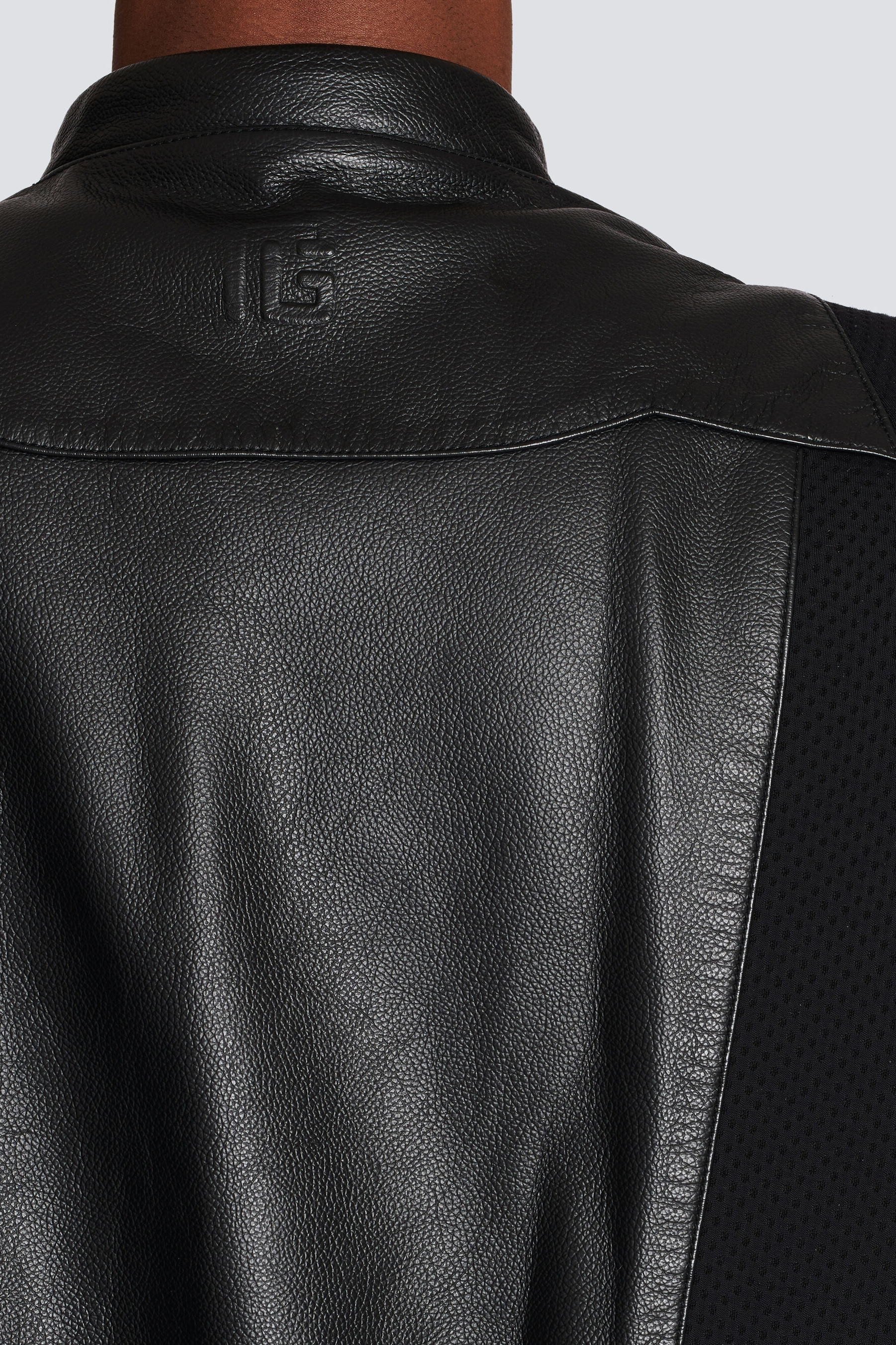 BALMAIN Logo Leather Bomber