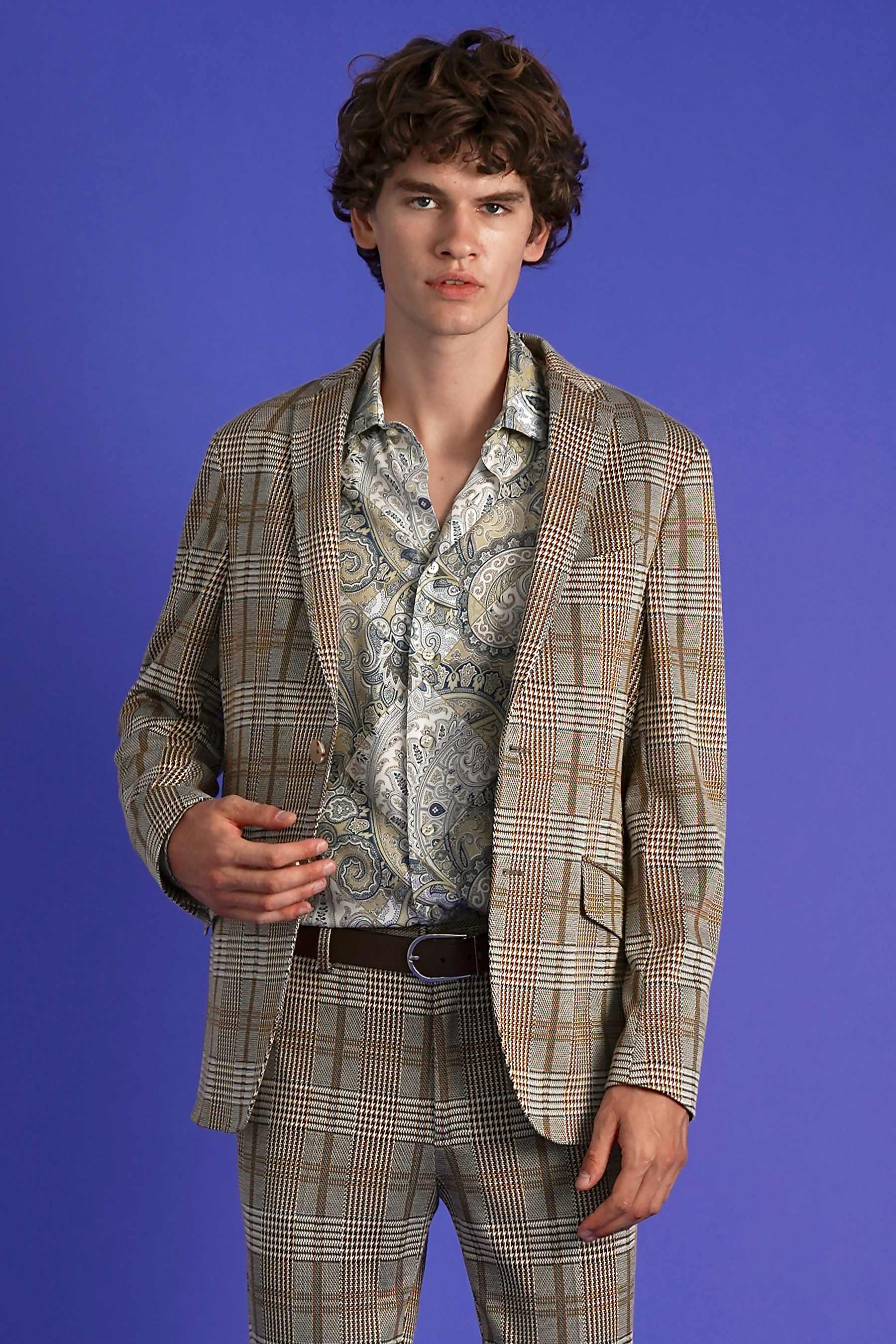 ETRO Checked Viscose-Nylon Stretch Jacket