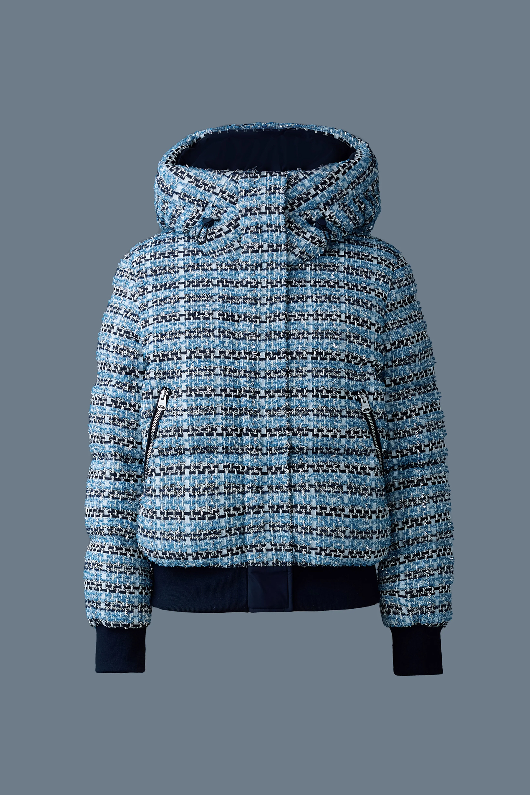 MACKAGE 2-in-1 Cotton Blend Tweed Down Jacket Shirley