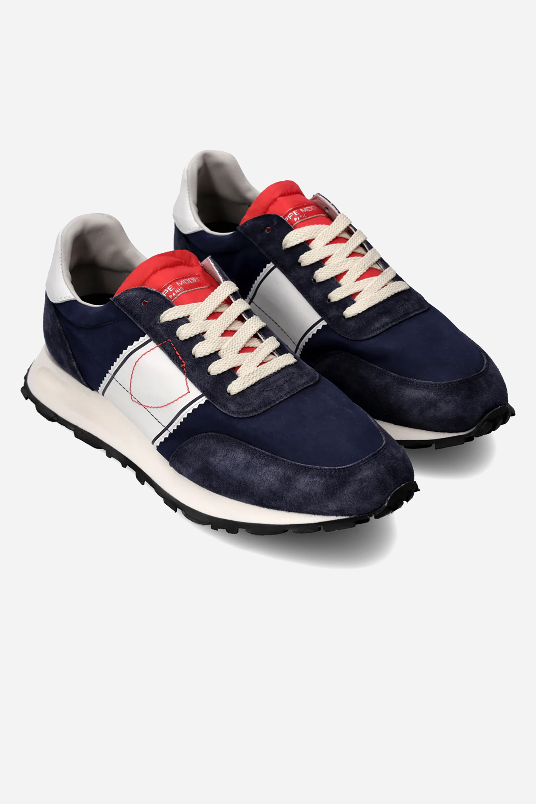 PHILIPPE MODEL Technical Fabric & Suede Running Sneakers Tour Low