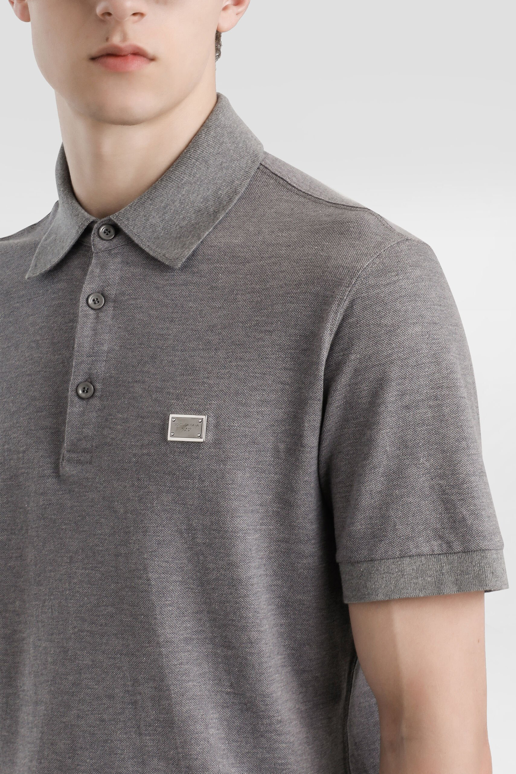 DOLCE & GABBANA Regular Fit Cotton Piqué Polo Shirt