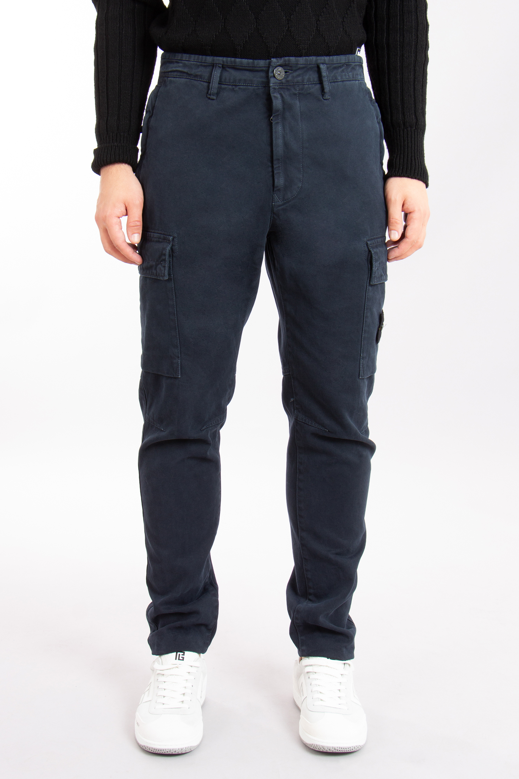 STONE ISLAND Regular Tapered Fit Cotton Cargo Pants