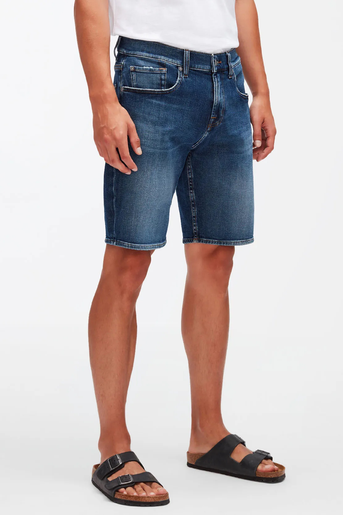 7 FOR ALL MANKIND Regular Cotton Stretch Denim Shorts