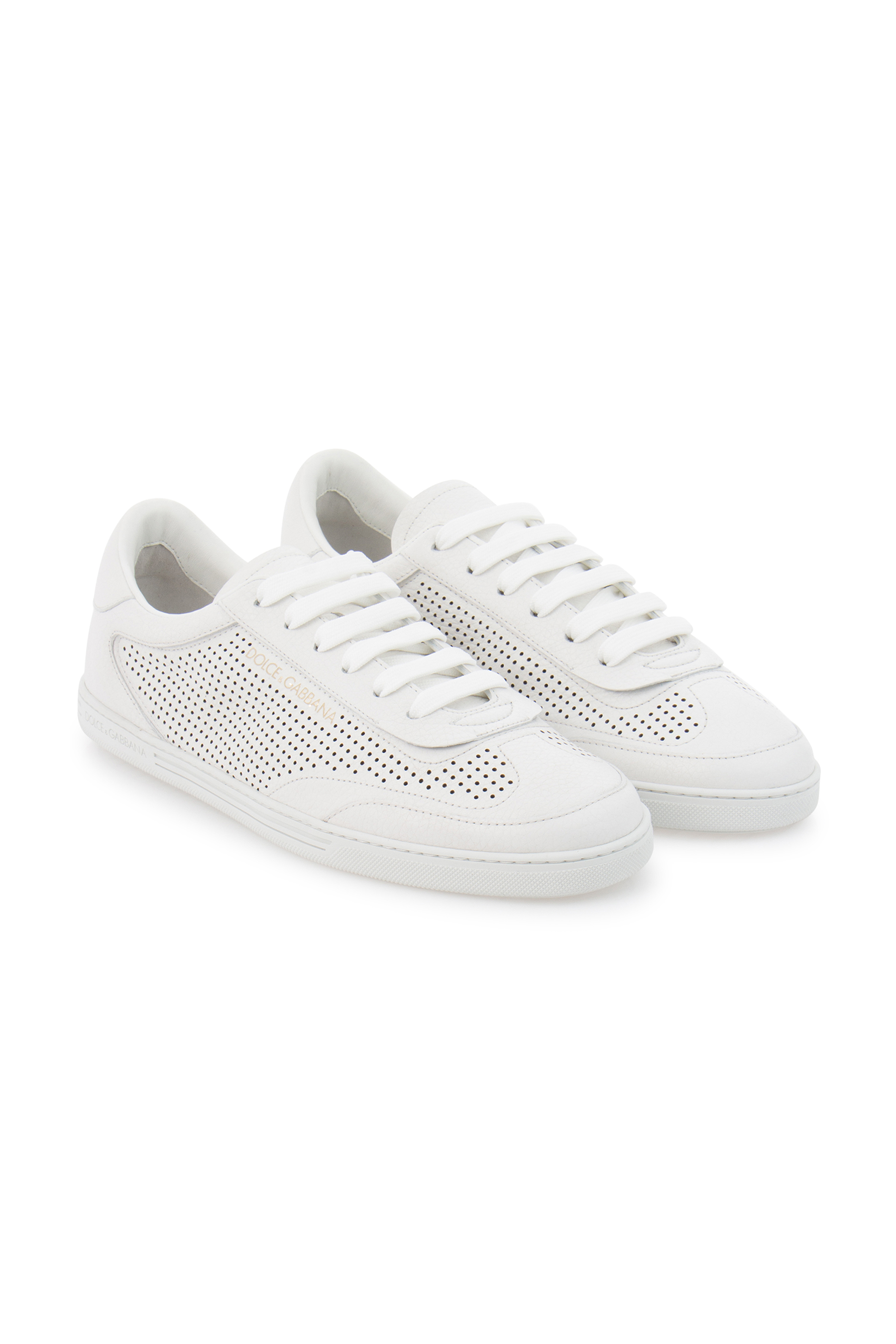 DOLCE & GABBANA Perforated Leather Sneakers Saint Tropez