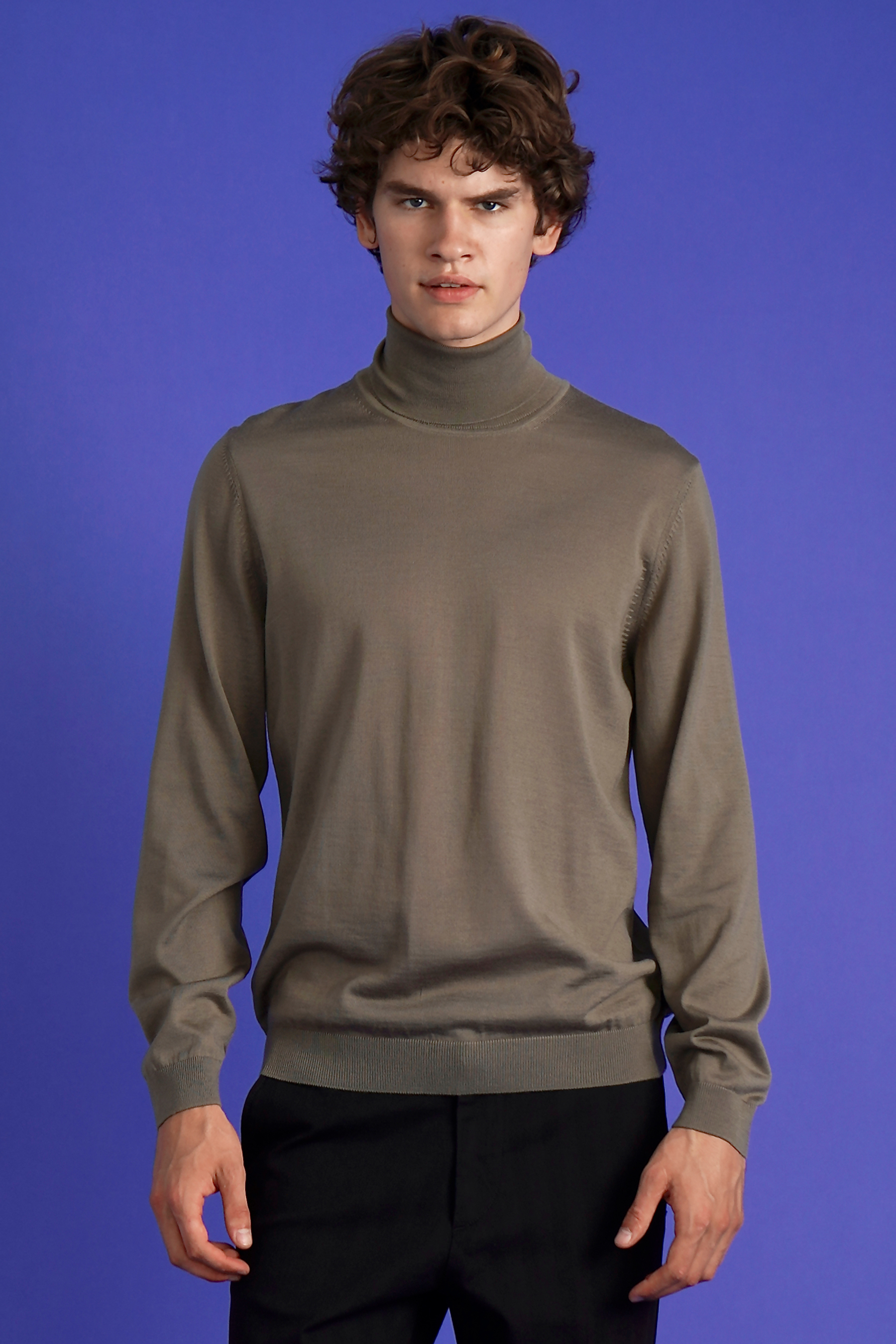 BOSS Virgin Wool Turtleneck Sweater Musso