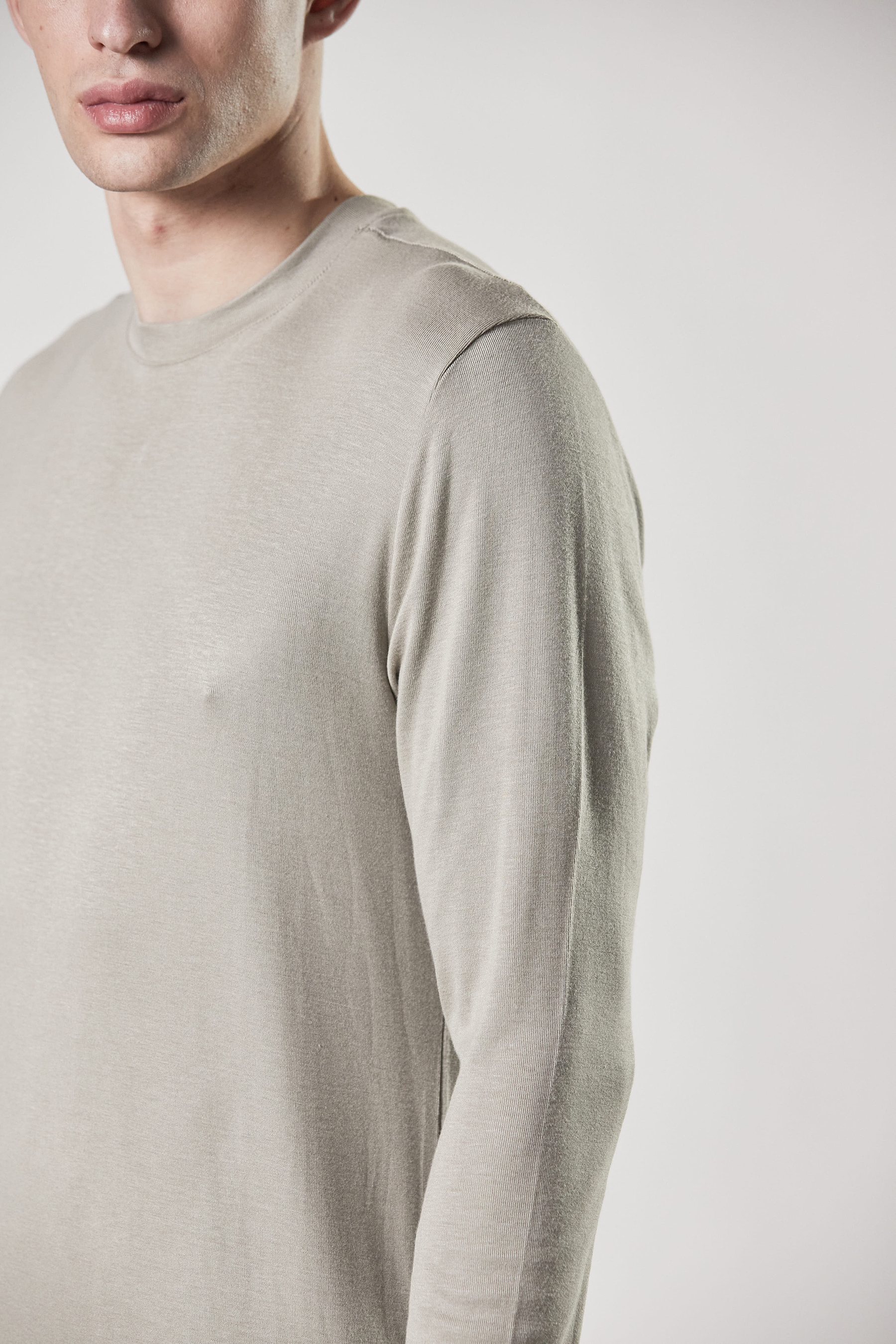 THOM KROM Viscose Stretch Long Sleeve T-Shirt