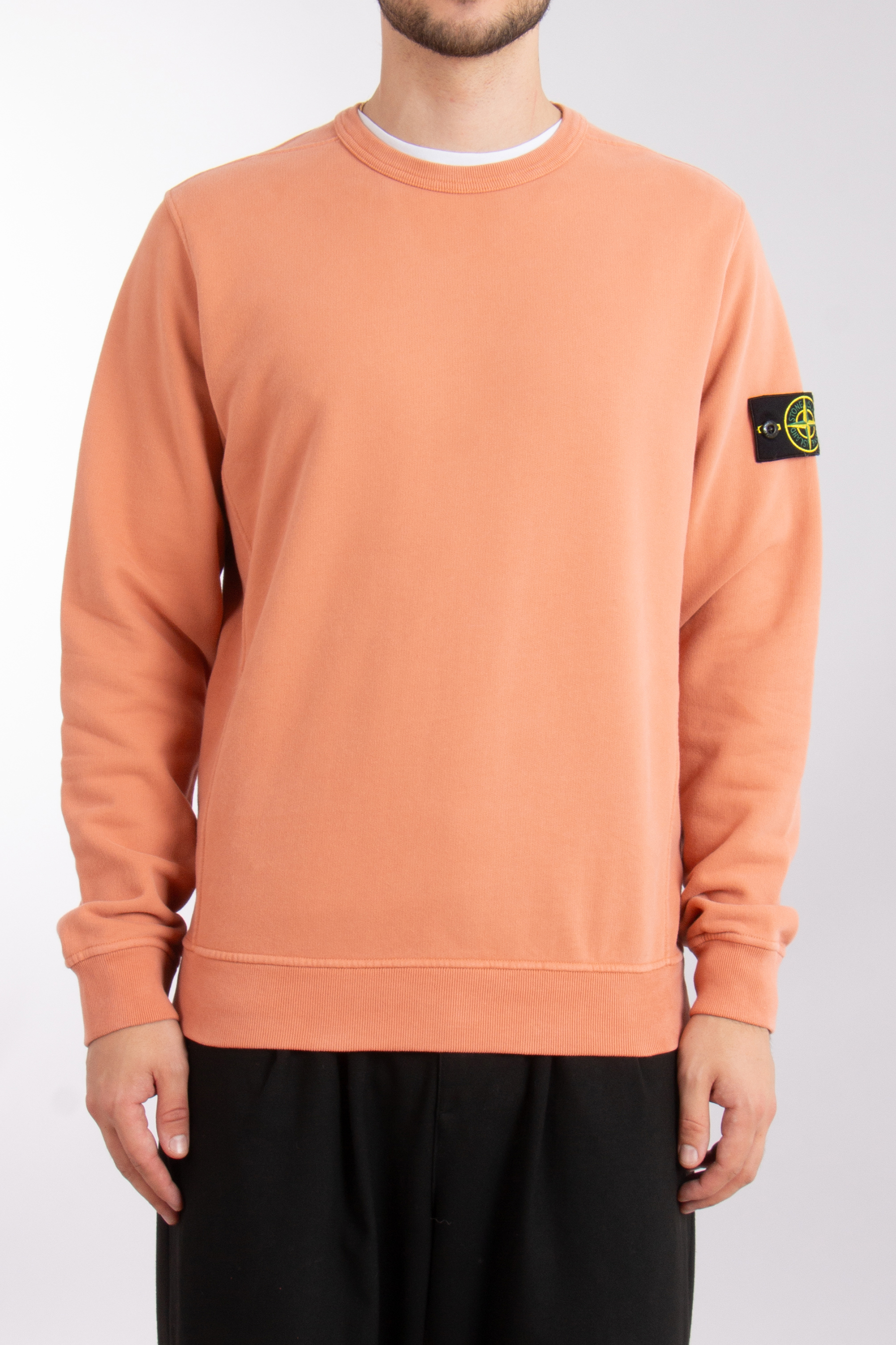 STONE ISLAND Brushed Organic Cotton Fleece Sweatshirt