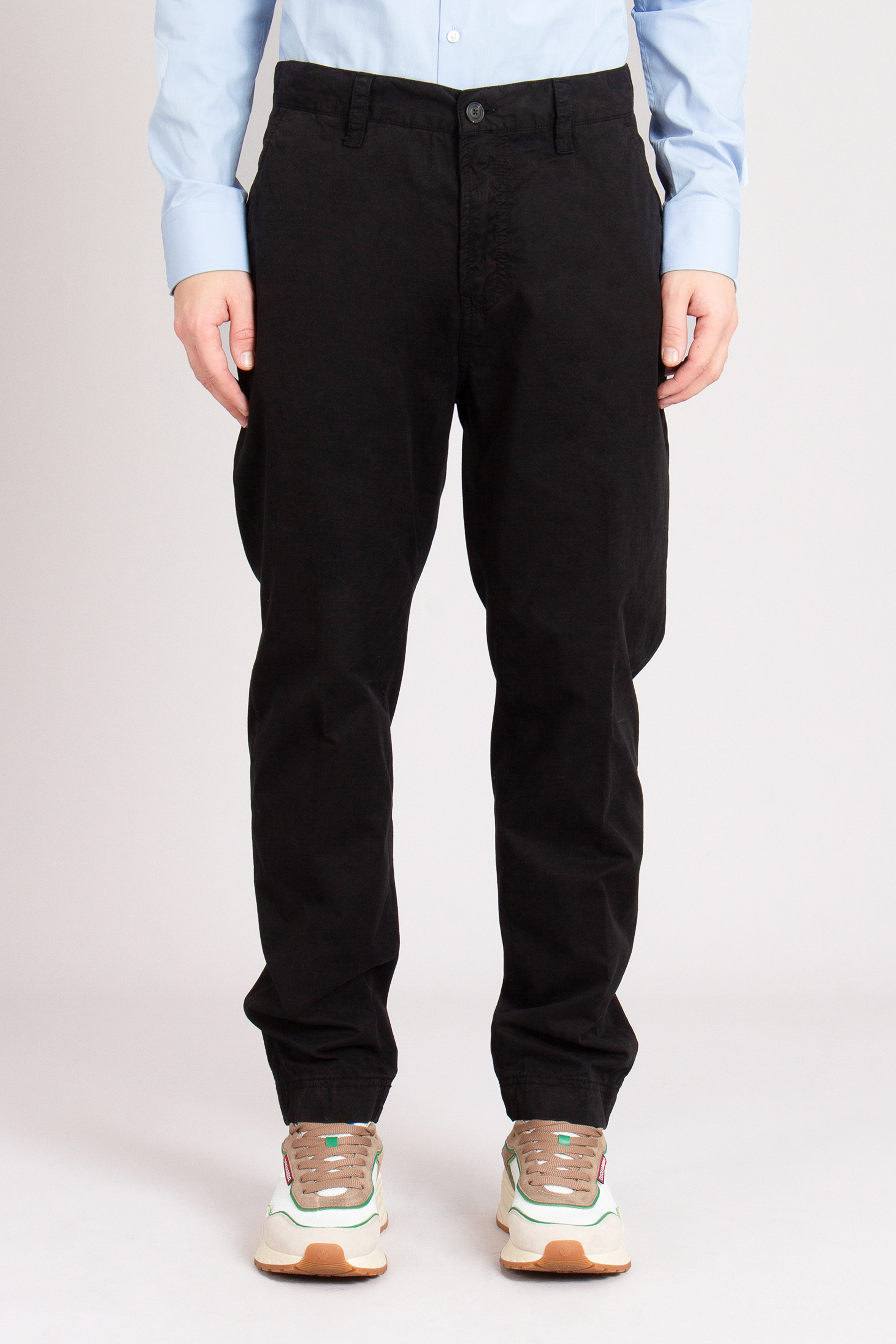 HUGO Tapered Fit Garment Dyed Cotton Twill Pants Zeebo