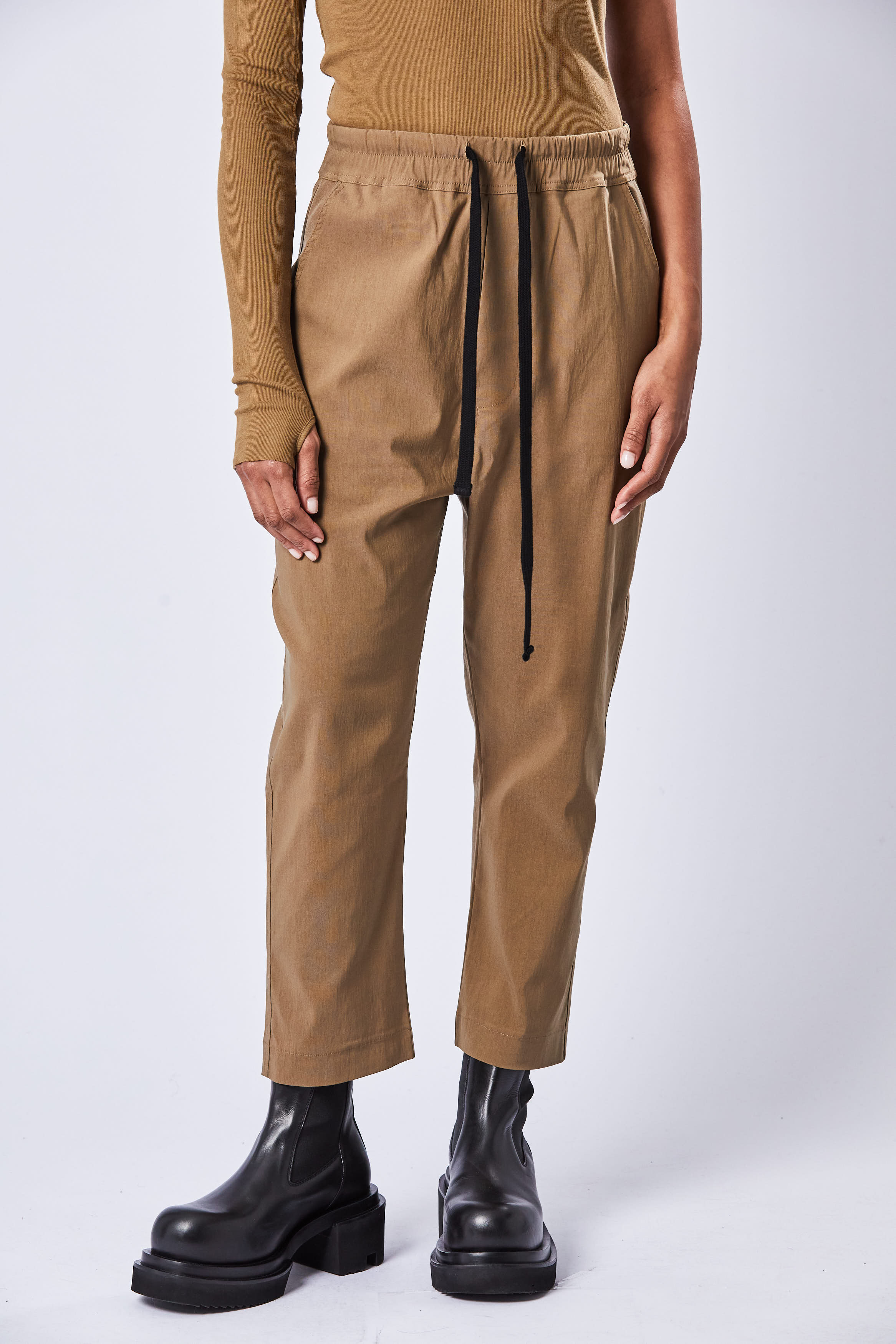 THOM KROM Stretch Fabric Dropped Crotch Pants