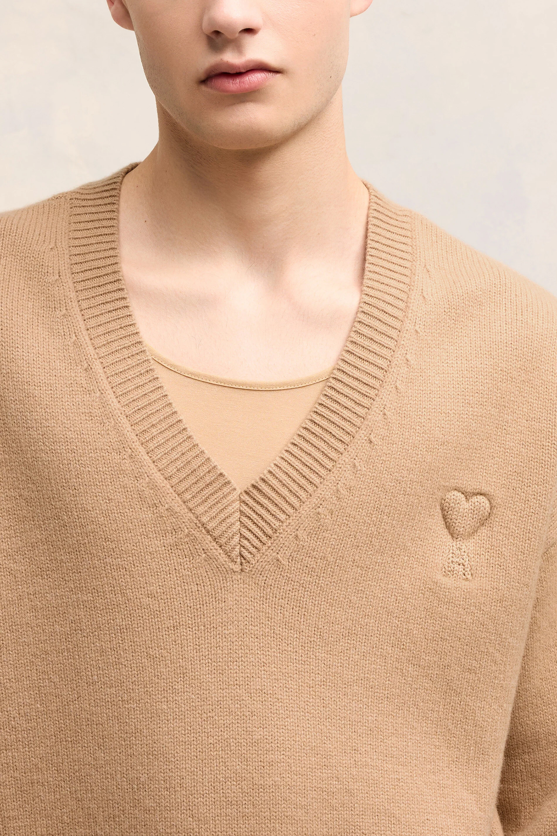 AMI PARIS Wool-Cashmere Blend Sweater