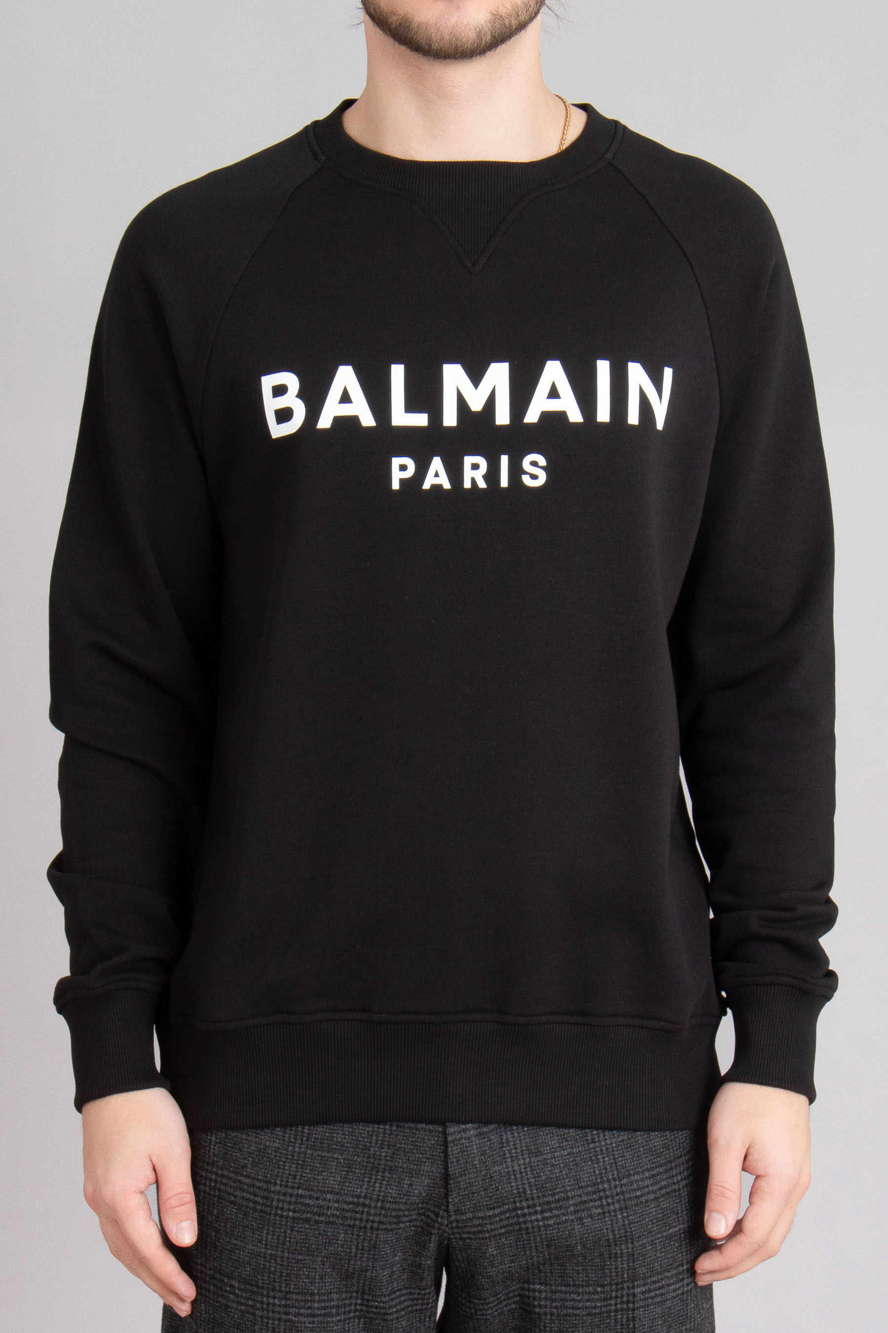 BALMAIN Printed Organic Cotton Sweatshirt