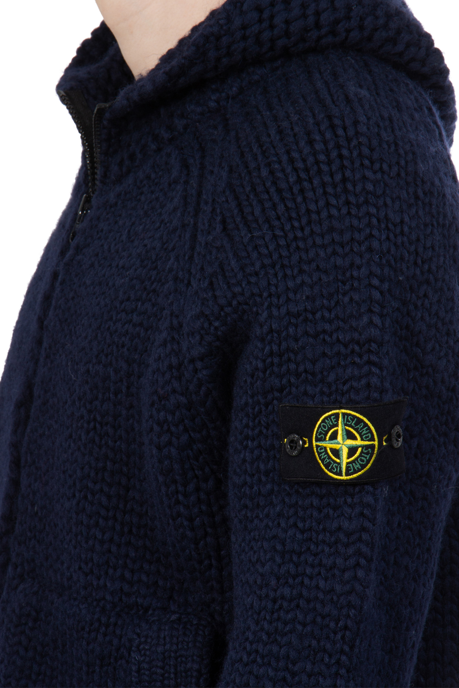 STONE ISLAND Hooded Wool Zip Hoodie 