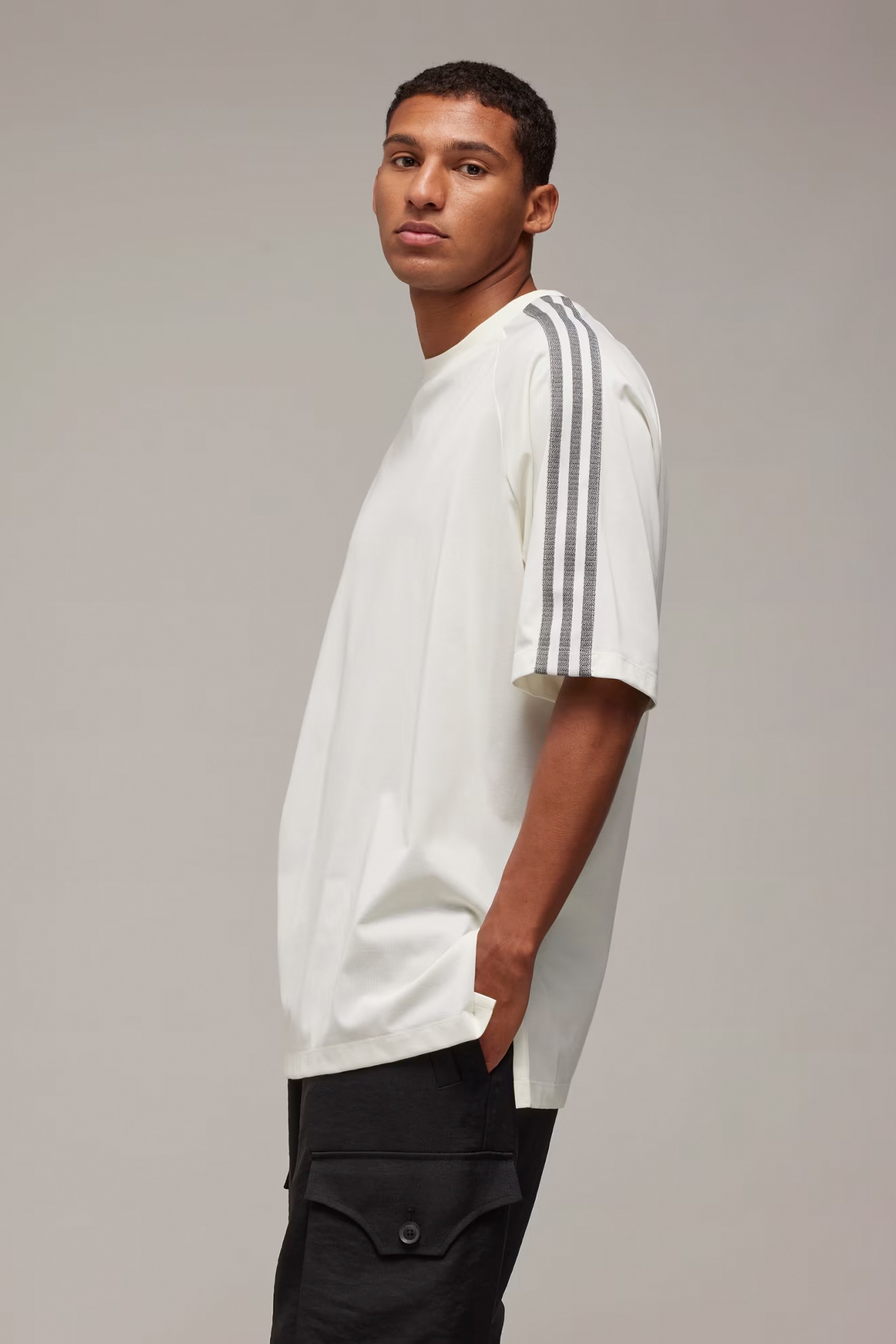 Y-3 3-Stripes Cotton Blend T-Shirt 