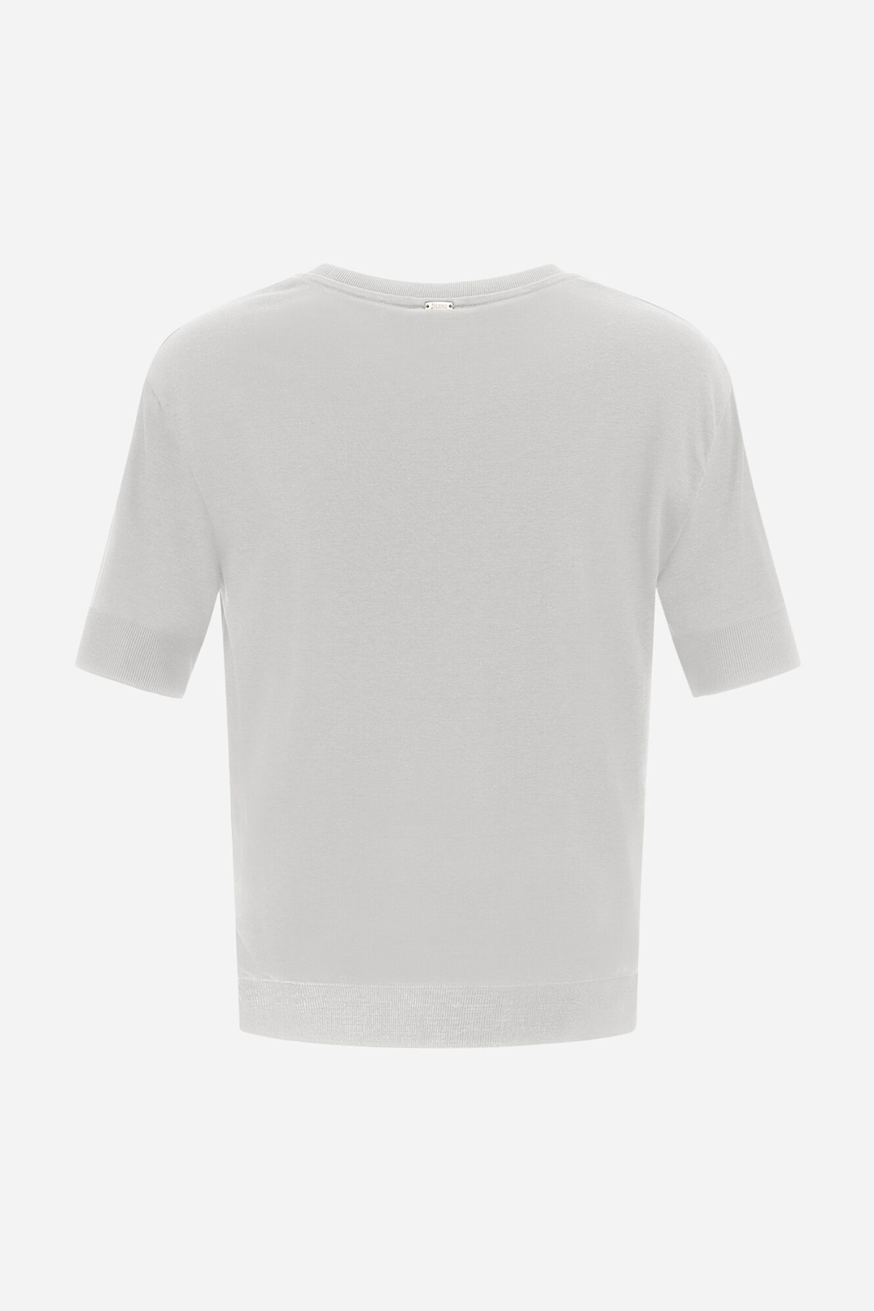 HERNO Glam Knit Effect Lyocell-Cotton Blend T-Shirt