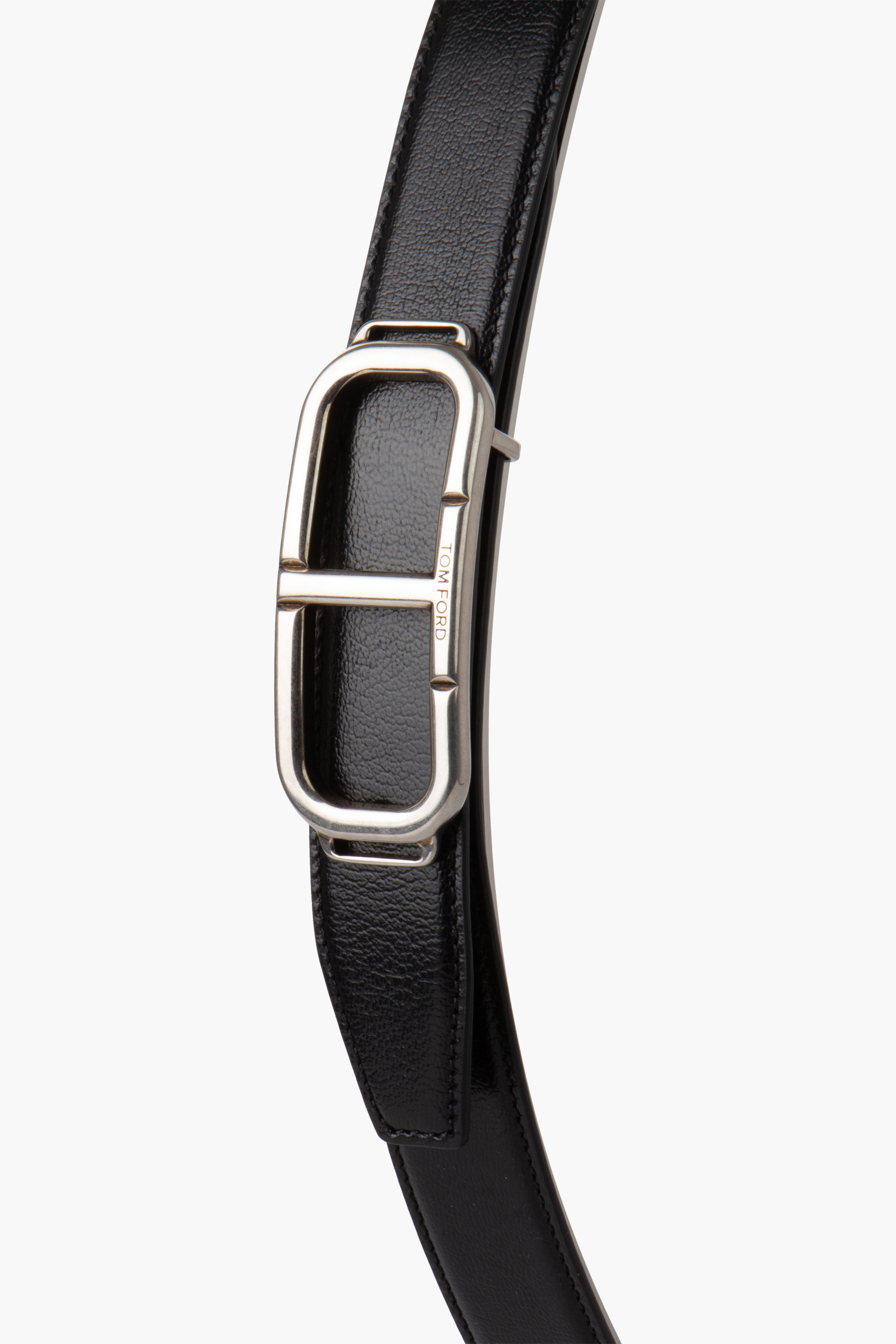 TOM FORD Grained Leather Stadium T Belt