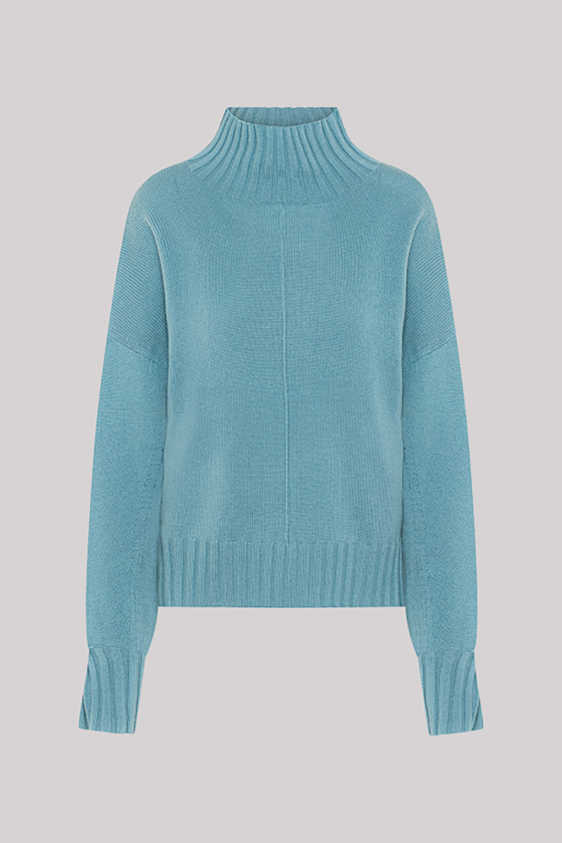 0039 ITALY Cashmere-Wool Blend Mock Neck Sweater Nima