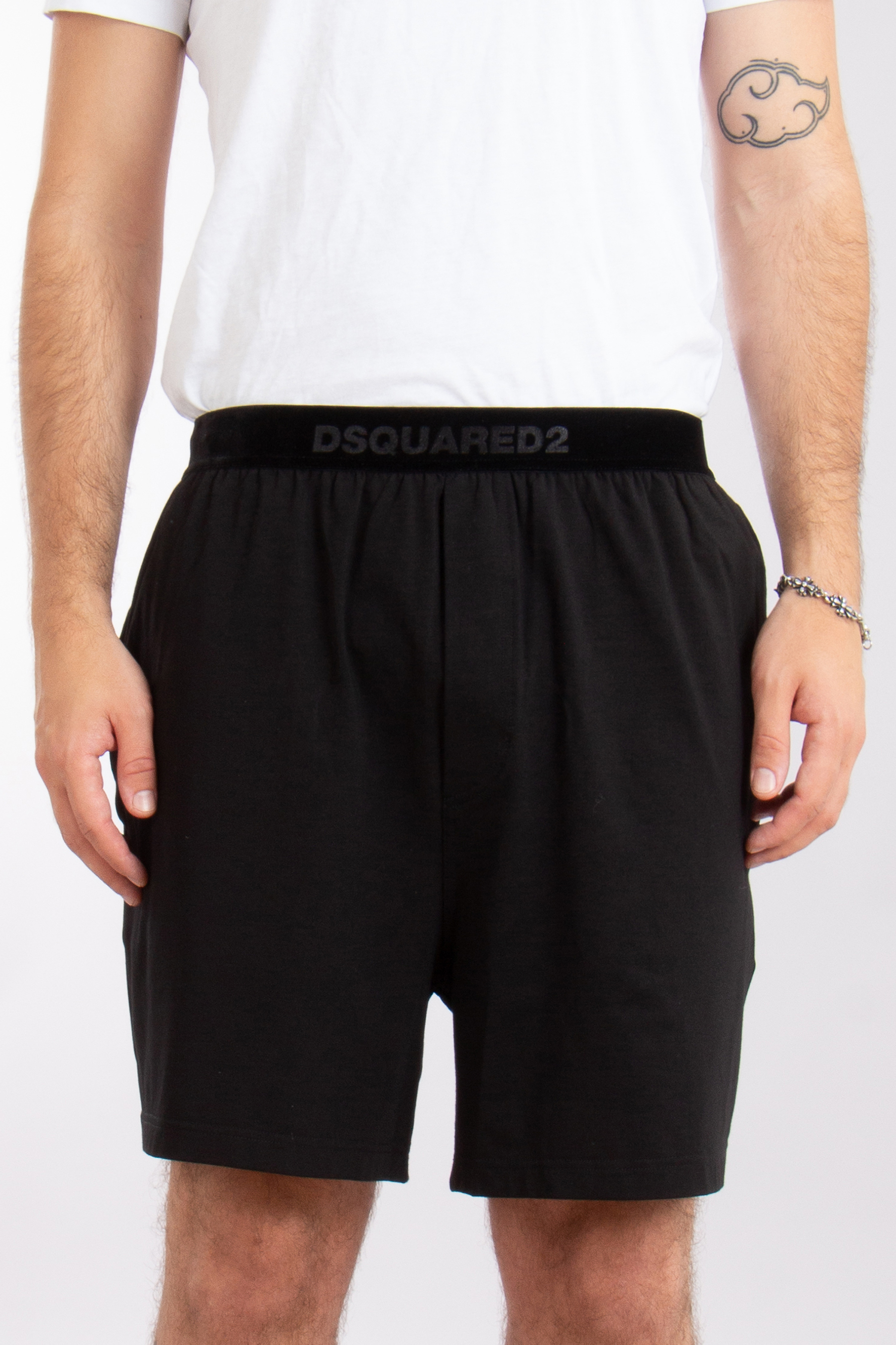 DSQUARED Cotton Stretch Pijama Shorts