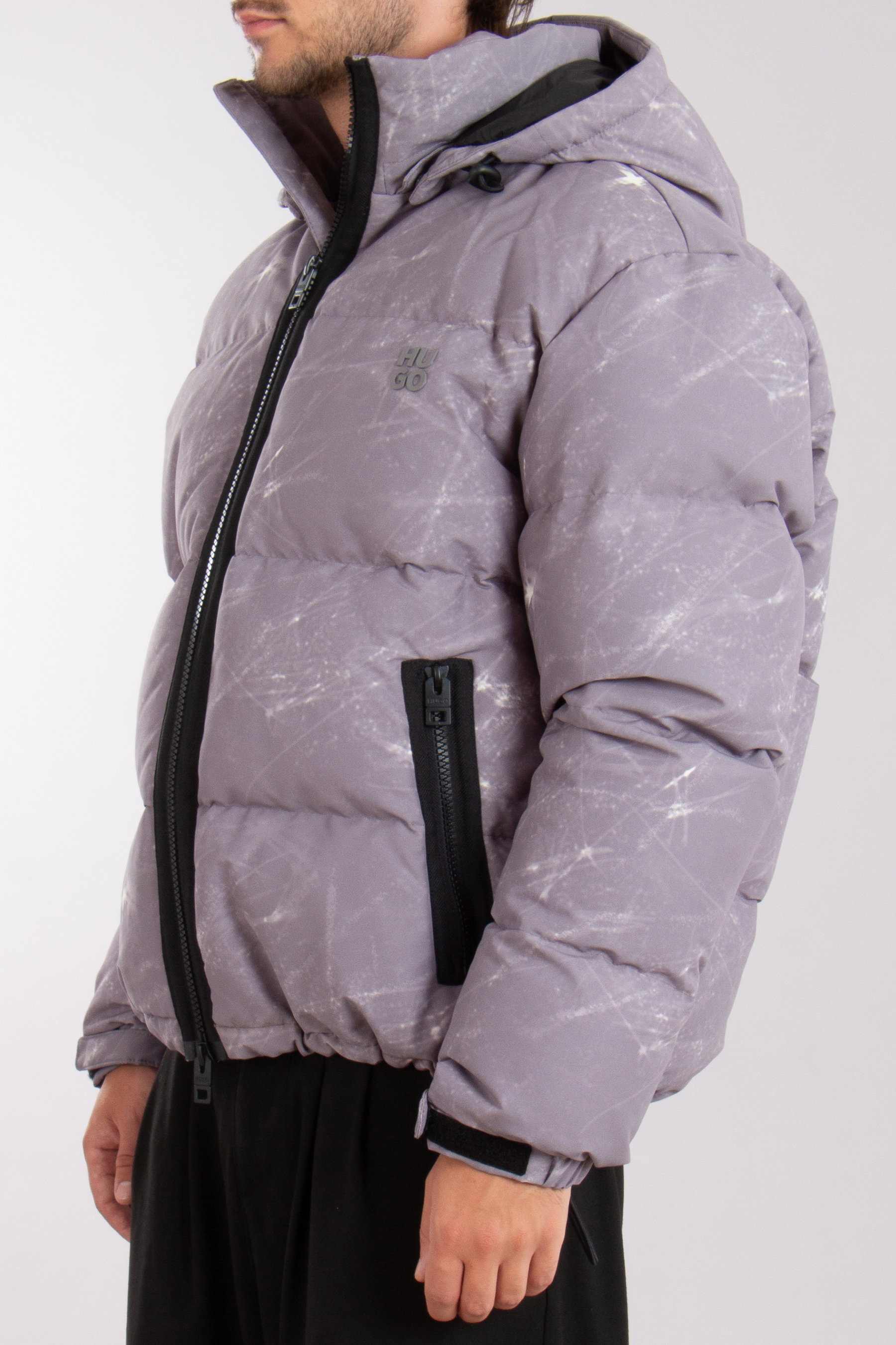 HUGO Patterned Down Jacket Bironto