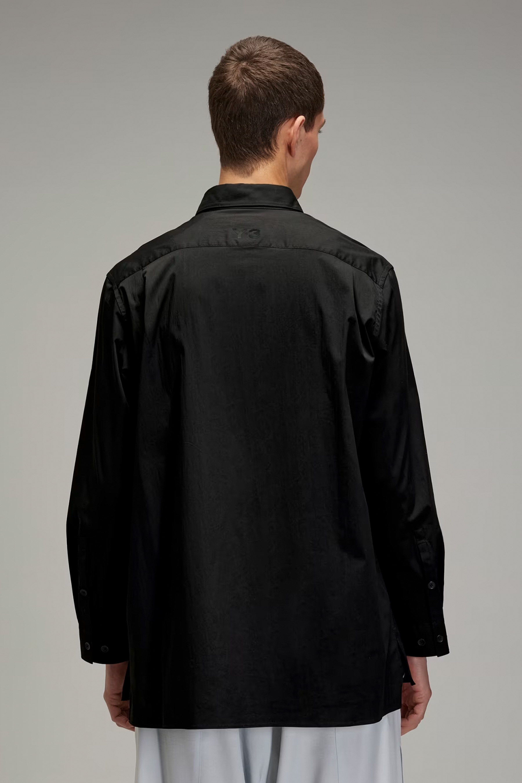 Y-3 Pleated Cotton-Nylon Stretch Shirt