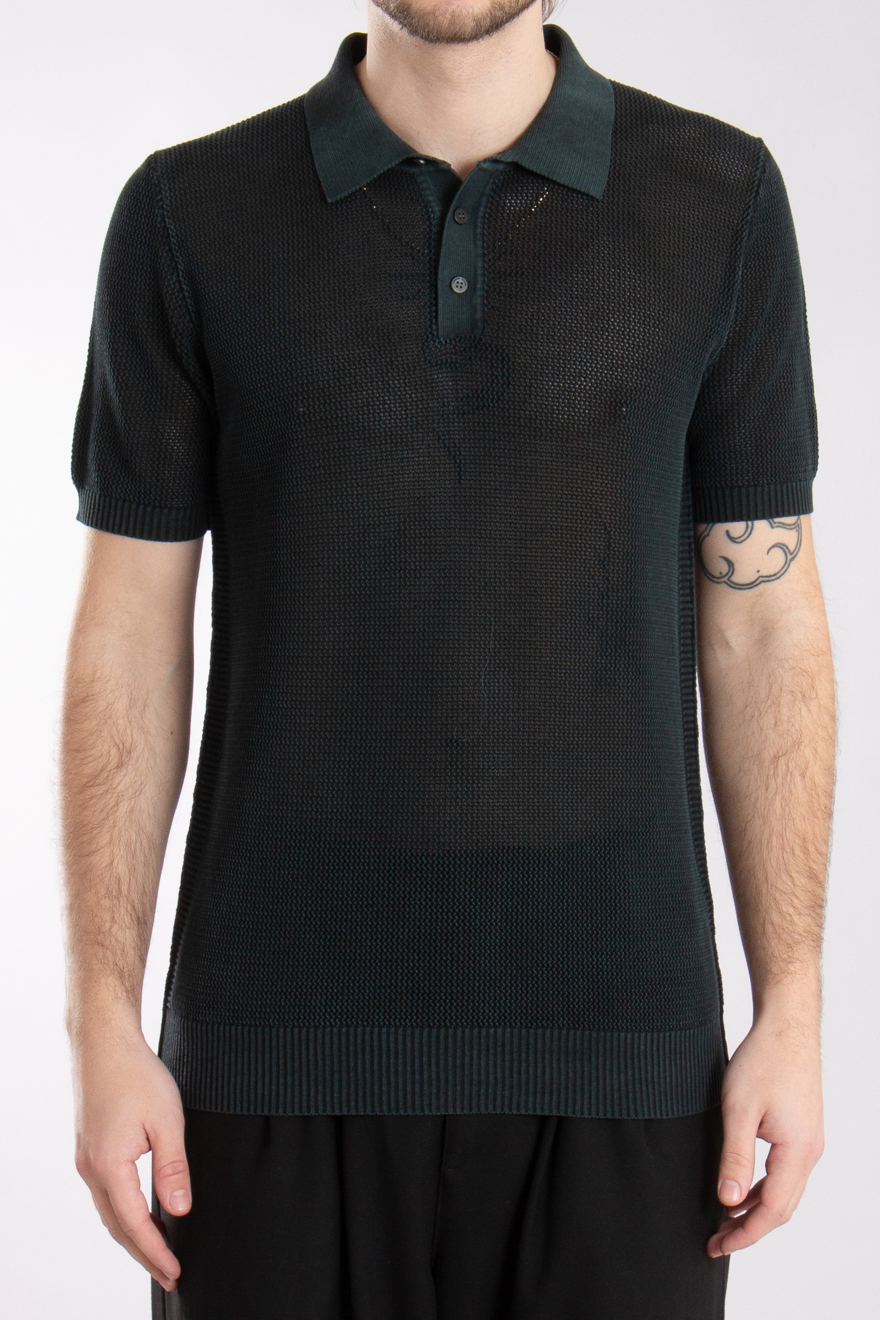 ROBERTO COLLINA Structured Cotton Knit Polo